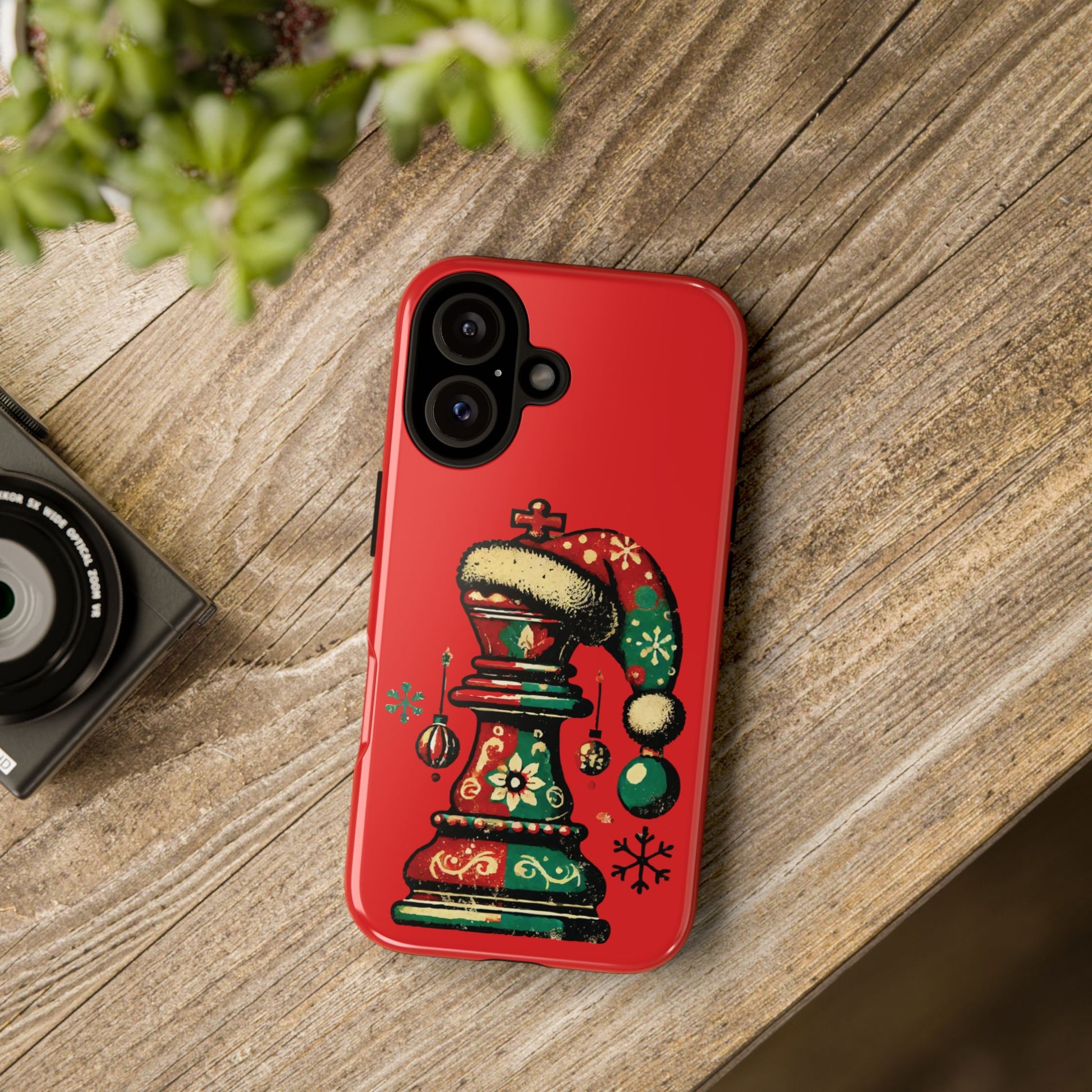 Funda Tough Case Rey Vintage – Protección y estilo navideño retro   Phone Case