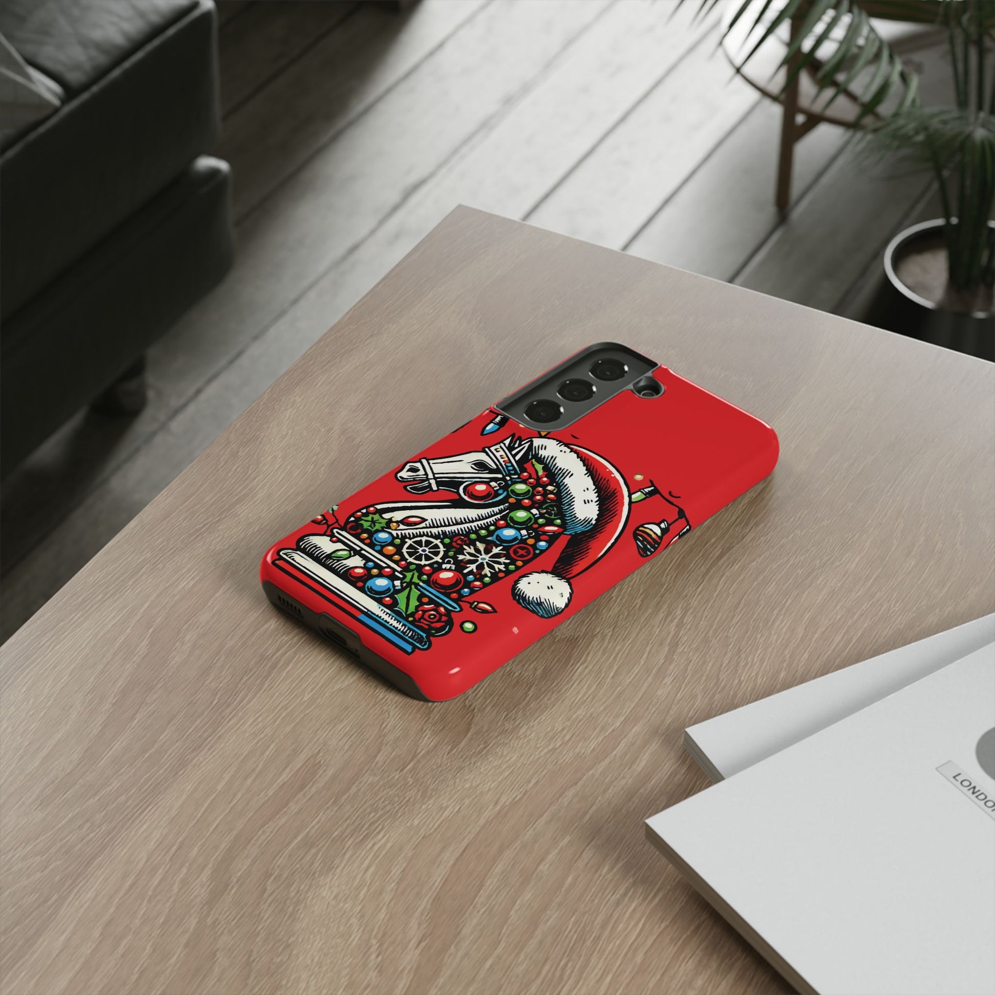 Funda Tough Navidad - Caballo Ajedrez Pop Art para iPhone, Samsung y Pixel   Phone Case