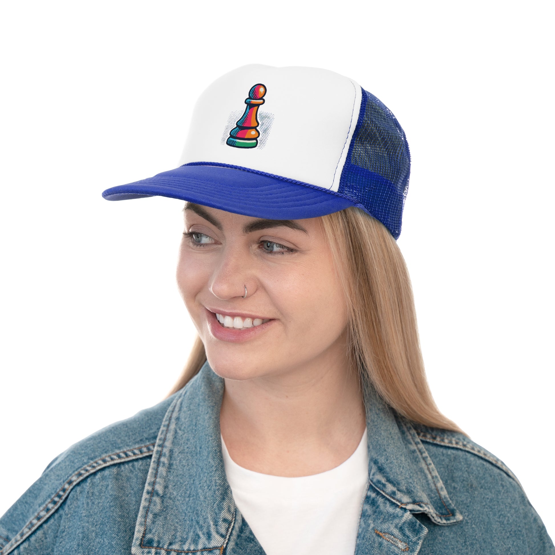 “Gorra Trucker Unisex Peón de Ajedrez – Estilo Arte Digital Moderno”   Hats