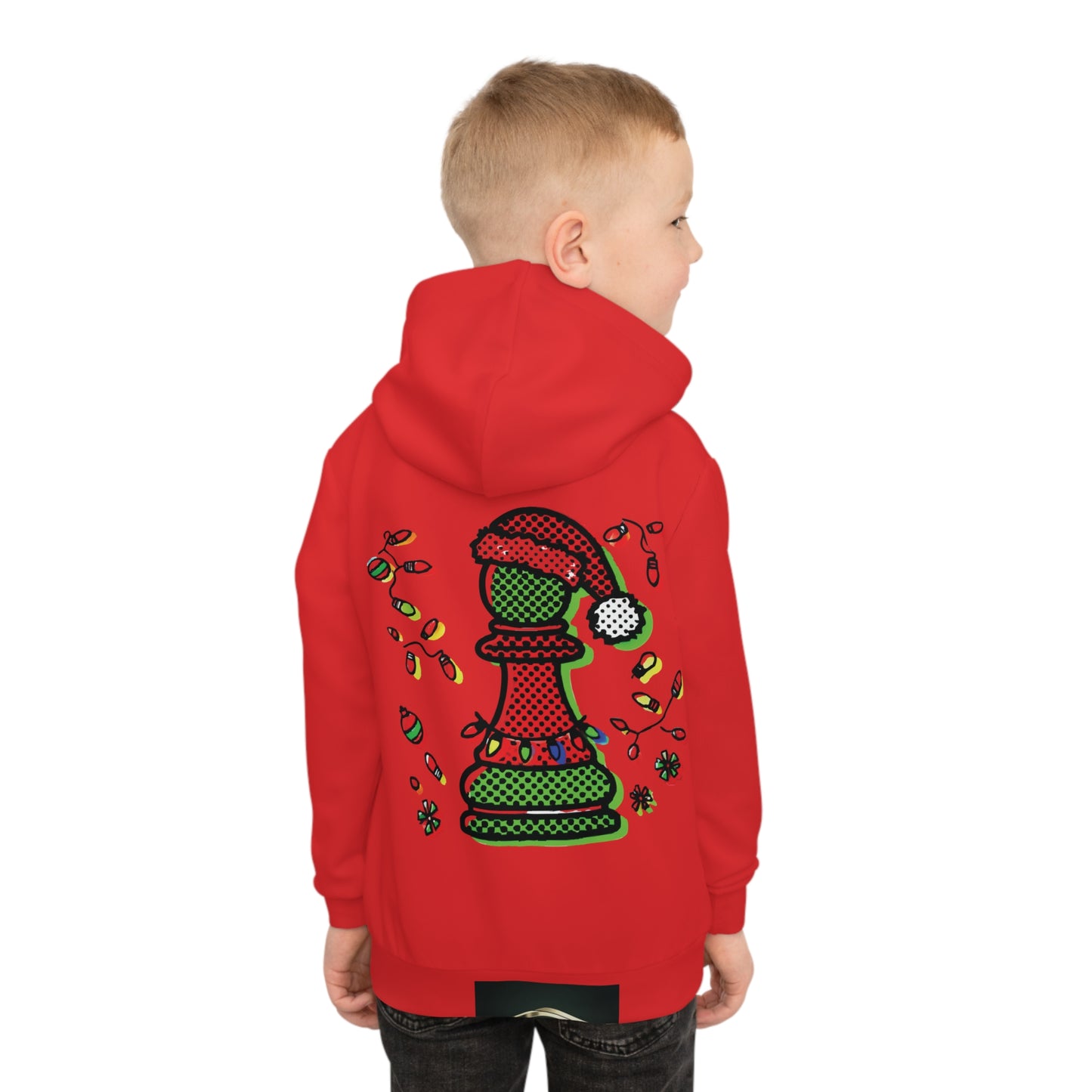 Sudadera Infantil Navideña con Peón en Pop Art - Kids Hoodie AOP   All Over Prints