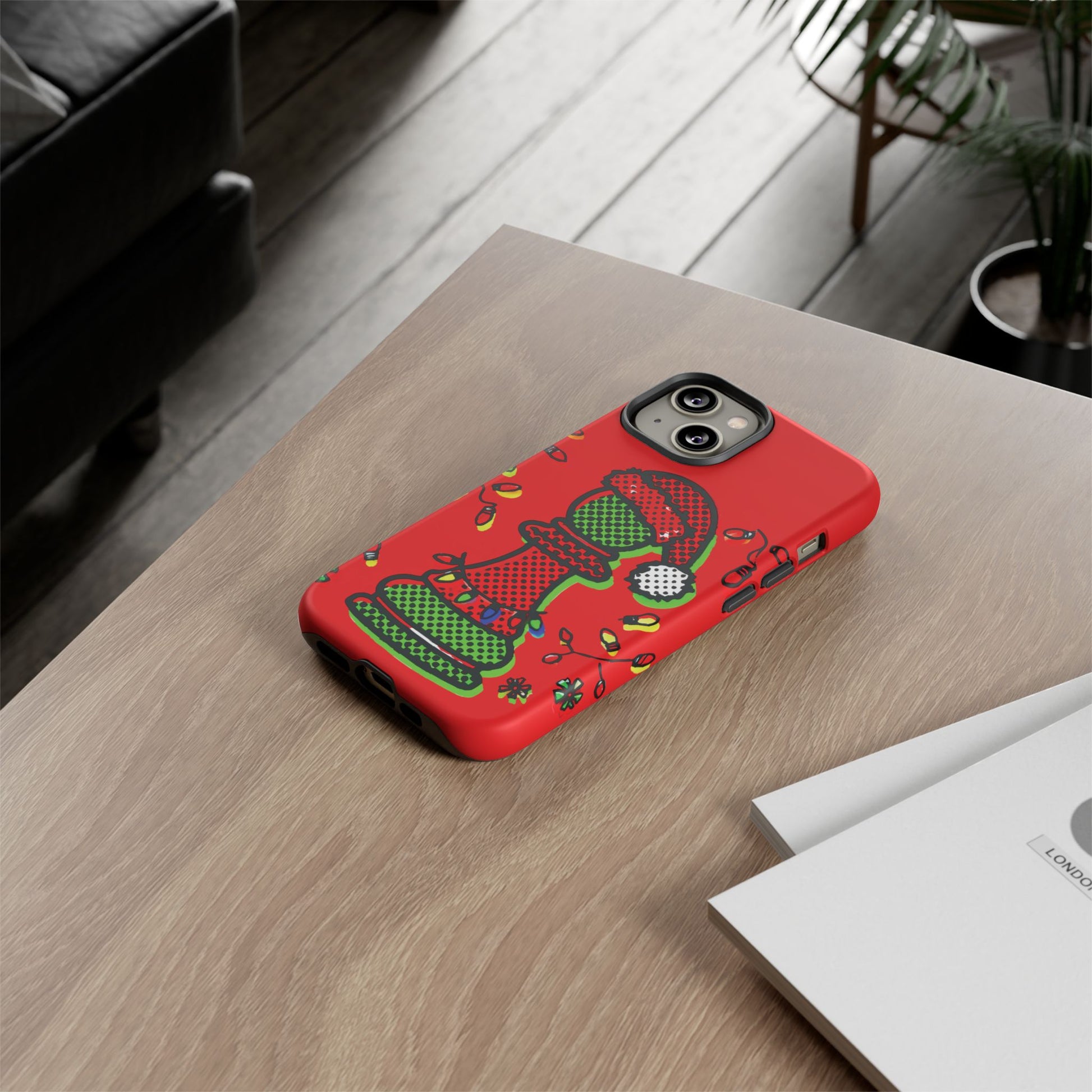 Funda Tough Peón de Ajedrez Navideño Pop Art – iPhone, Samsung y Pixel   Phone Case