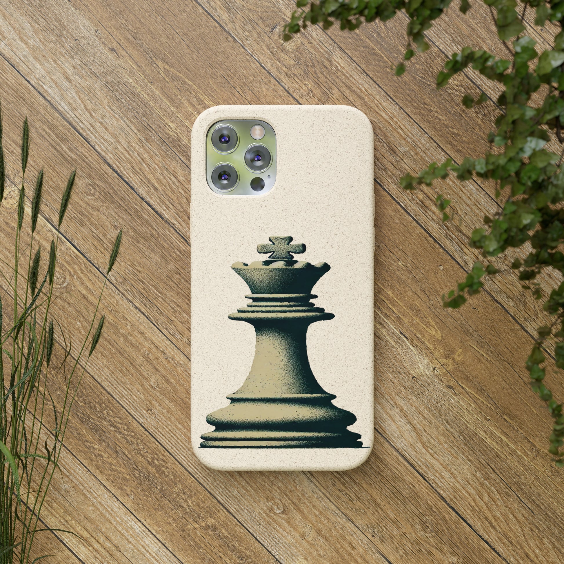 “Funda Biodegradable Rey de Ajedrez – Estilo Vintage y Sostenible”   Phone Case