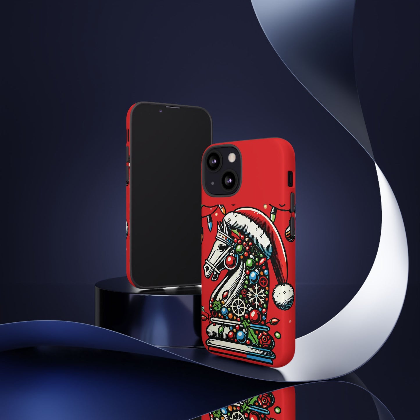 Funda Tough Navidad - Caballo Ajedrez Pop Art para iPhone, Samsung y Pixel   Phone Case