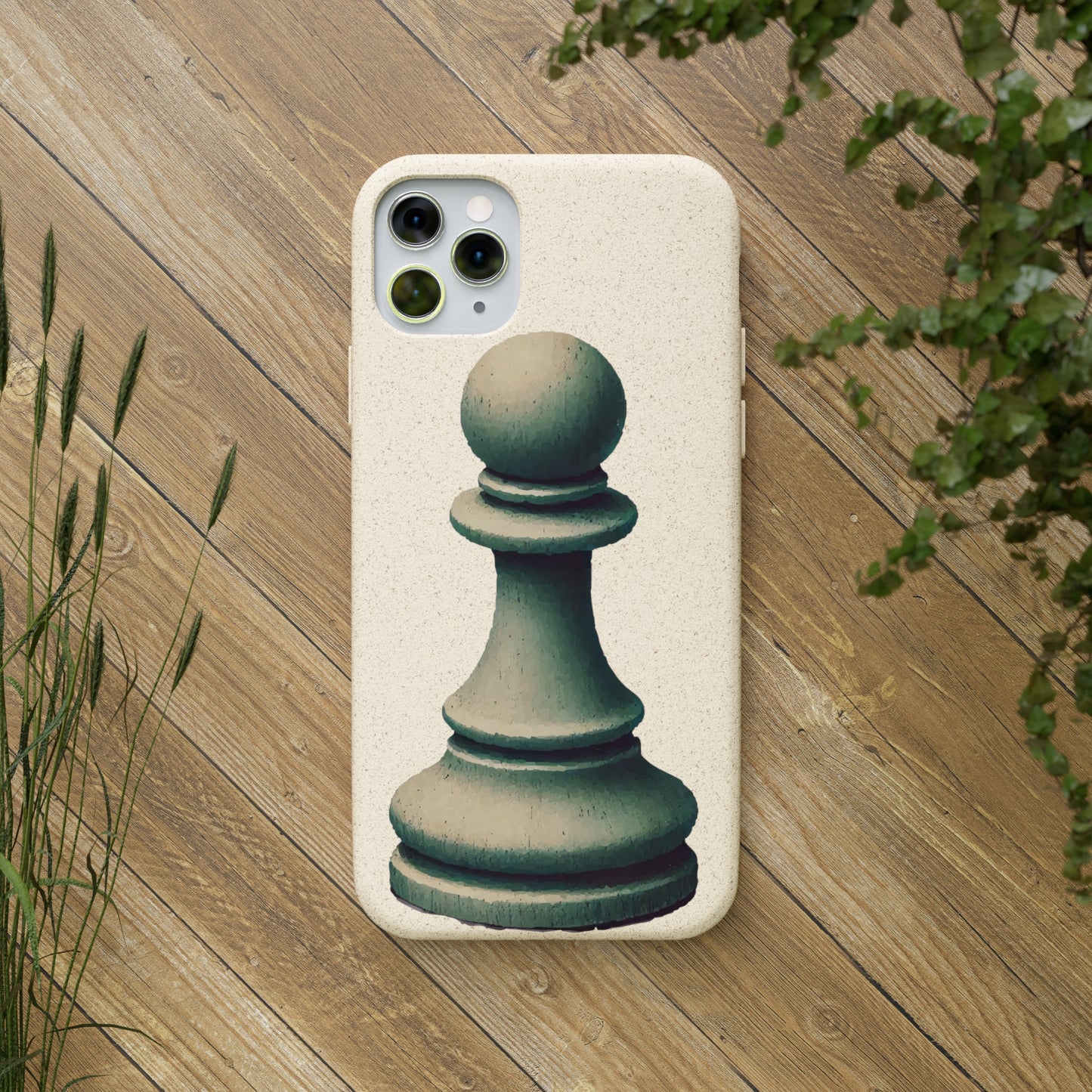 “Biodegradable Phone Case – Vintage Pawn Design, Eco-Friendly Choice”   Phone Case