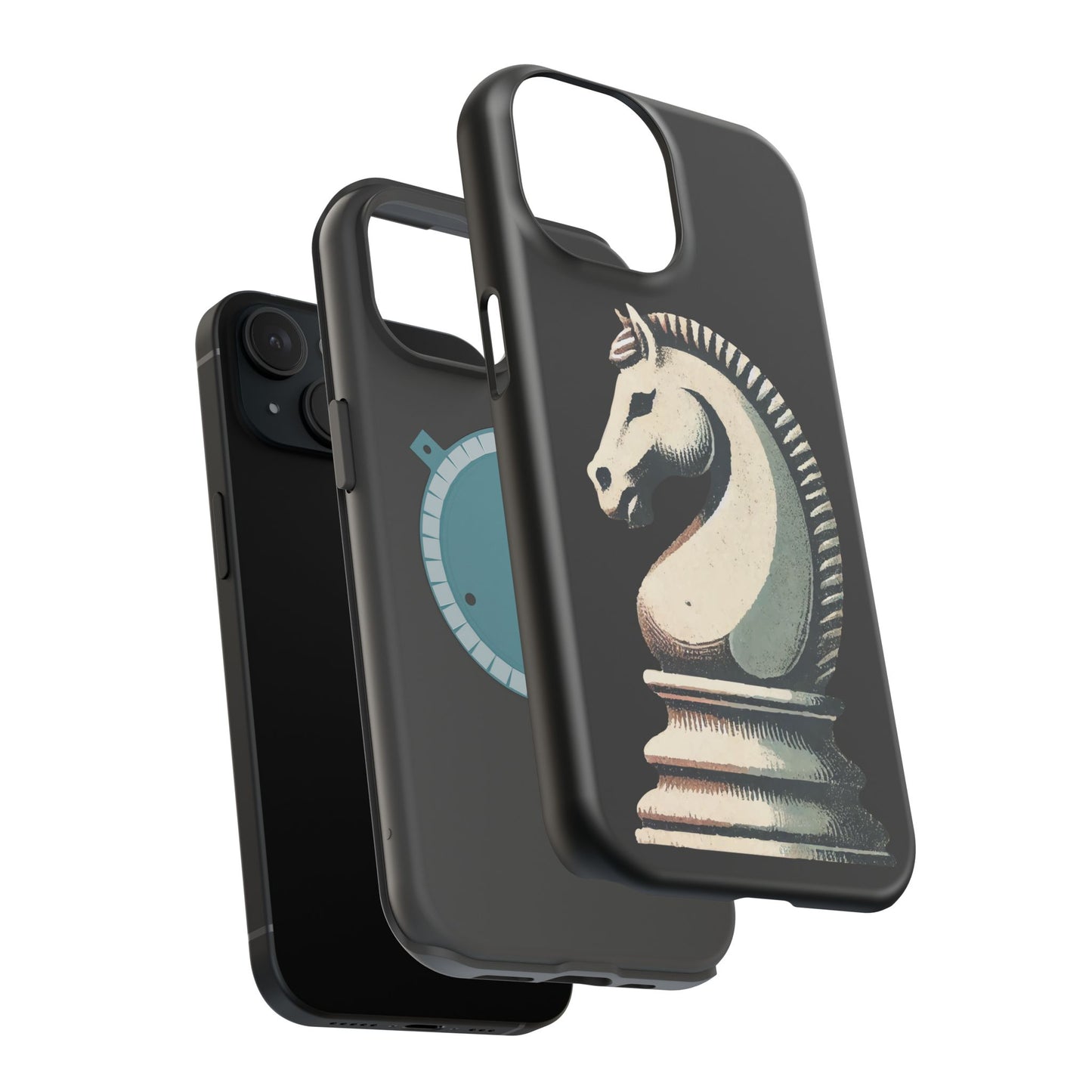 “Magnetic Tough Phone Case – Vintage Knight Design, Durable Protection”   Phone Case