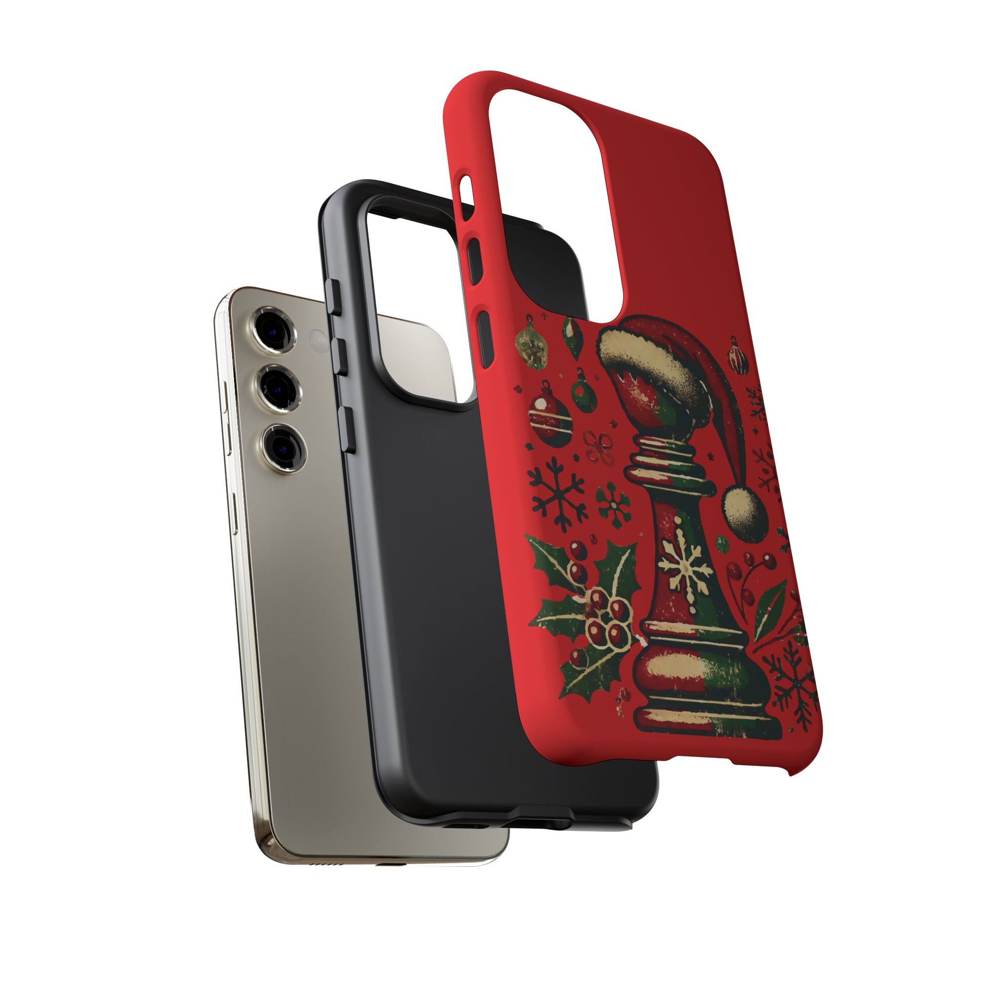 Fundas Tough para Móvil - Alfil Vintage Navideño, Doble Protección   Phone Case