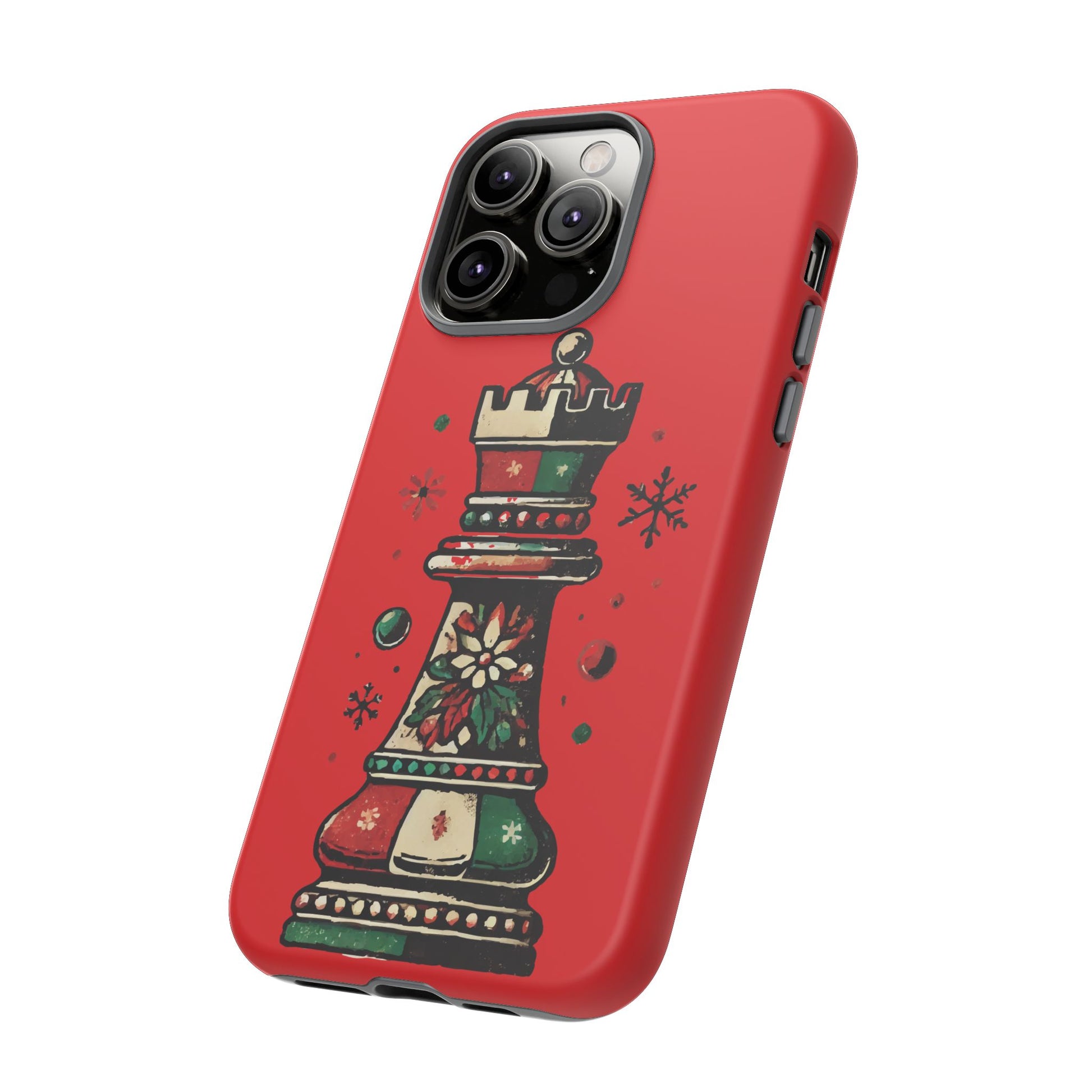 Funda Protectora para Móvil con Diseño de Torre de Ajedrez Vintage Navideño   Phone Case