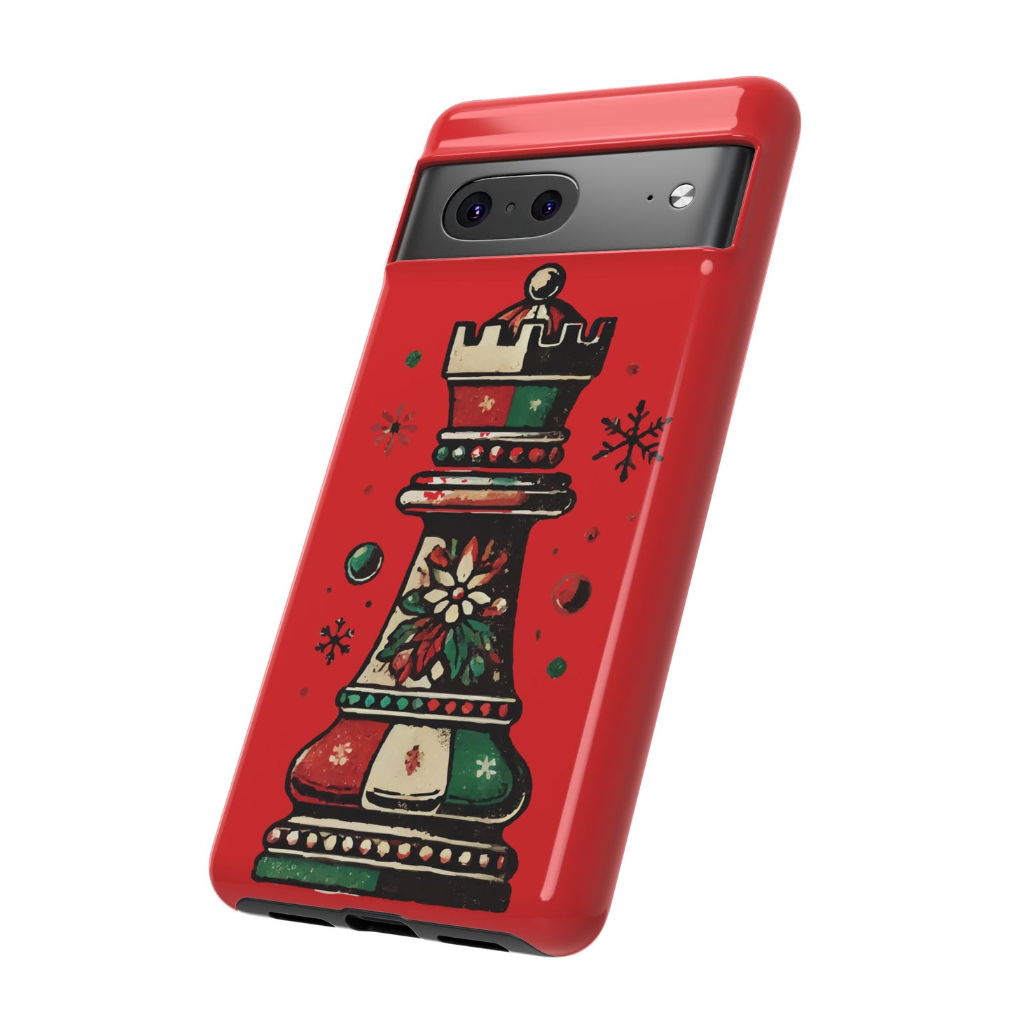 Funda Protectora para Móvil con Diseño de Torre de Ajedrez Vintage Navideño   Phone Case