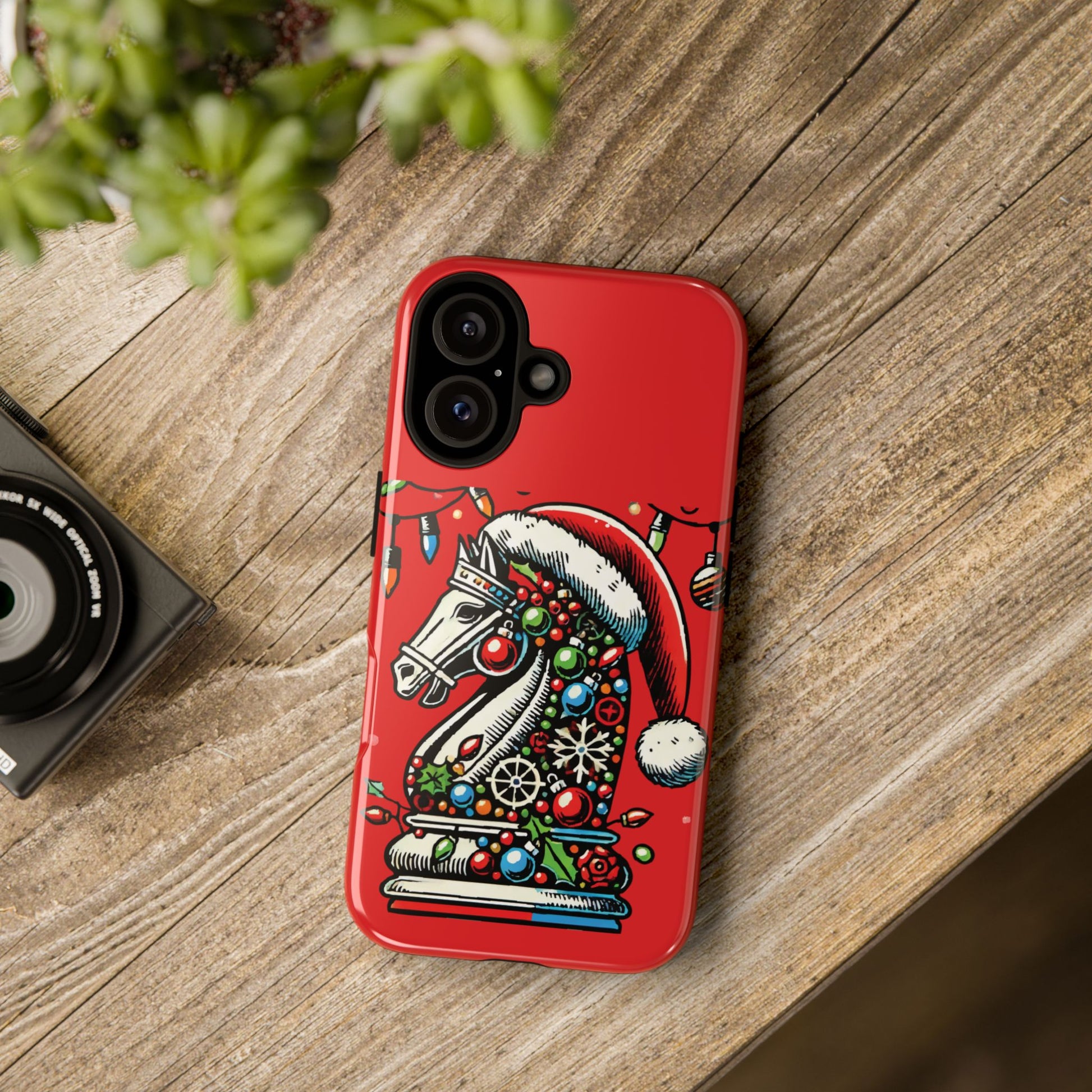 Funda Tough Navidad - Caballo Ajedrez Pop Art para iPhone, Samsung y Pixel   Phone Case