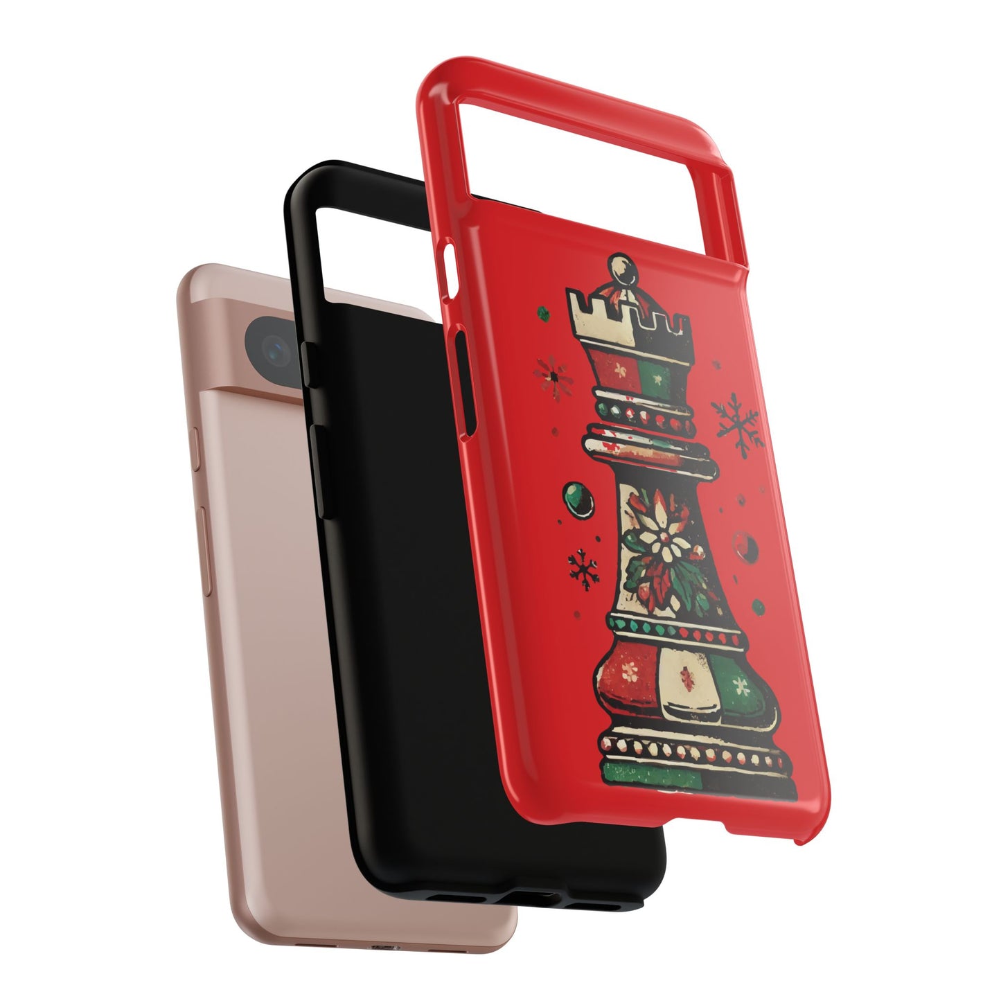 Funda Protectora para Móvil con Diseño de Torre de Ajedrez Vintage Navideño   Phone Case