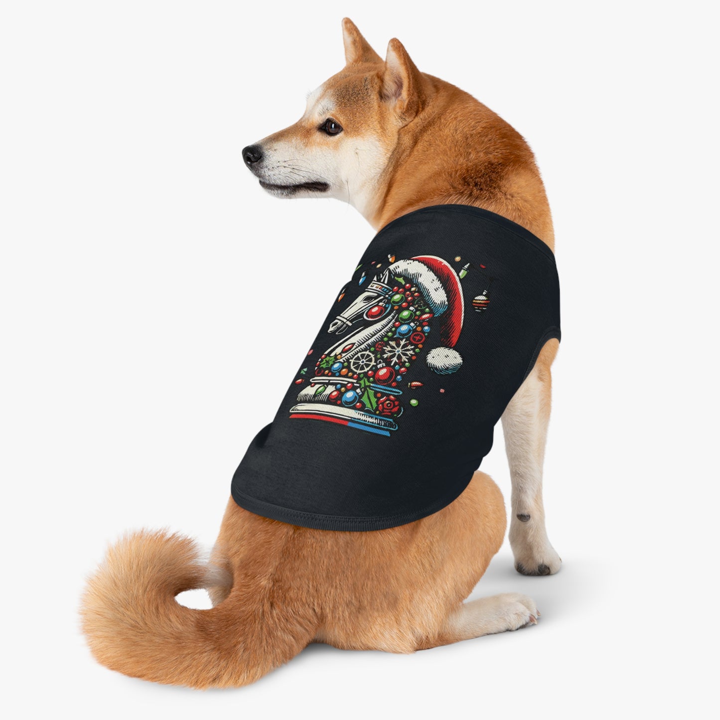 Camiseta para Perro con Diseño Navideño de Caballo en Estilo Pop Art   Pets