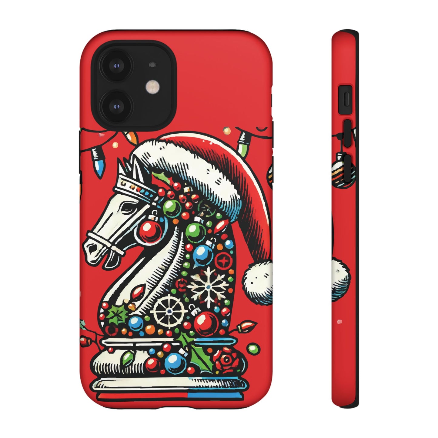 Funda Tough Navidad - Caballo Ajedrez Pop Art para iPhone, Samsung y Pixel   Phone Case  24.00 iPhone-12-Matte