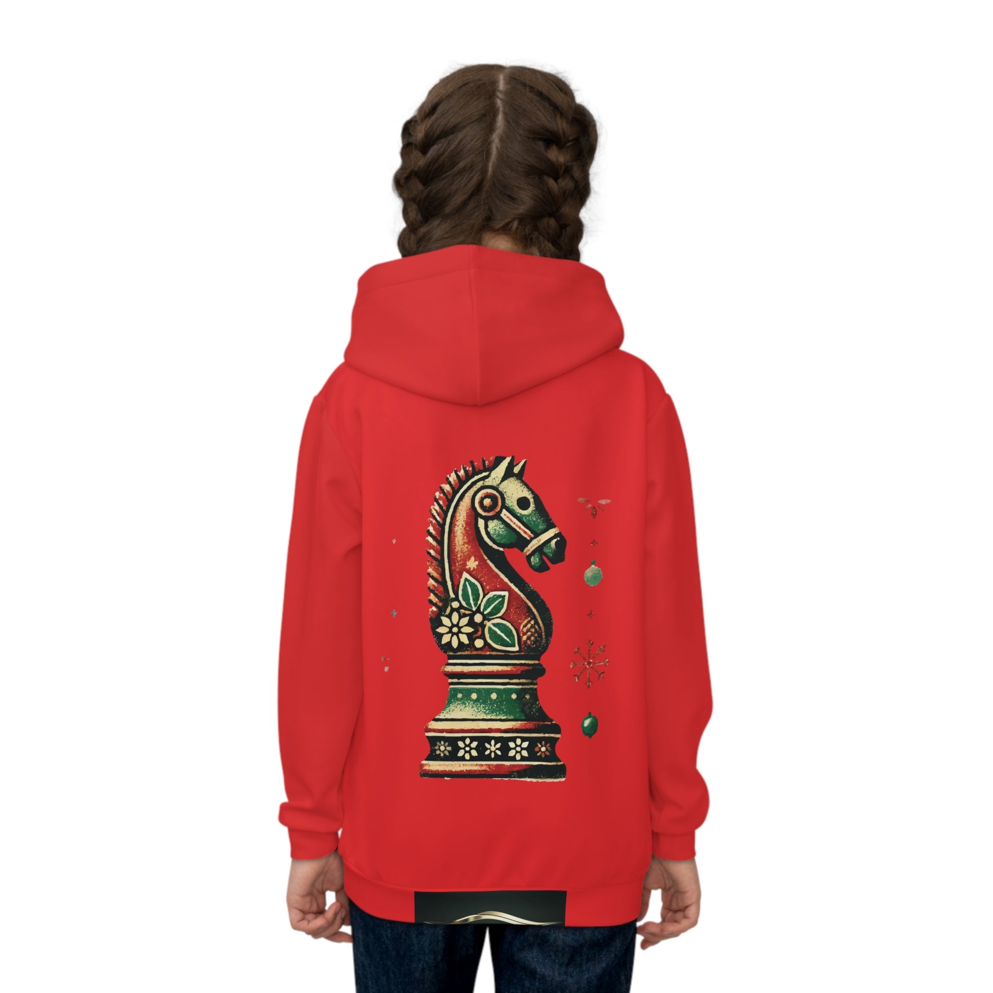 Sudadera Infantil Vintage con Caballo de Ajedrez – Navidad Exclusiva   All Over Prints