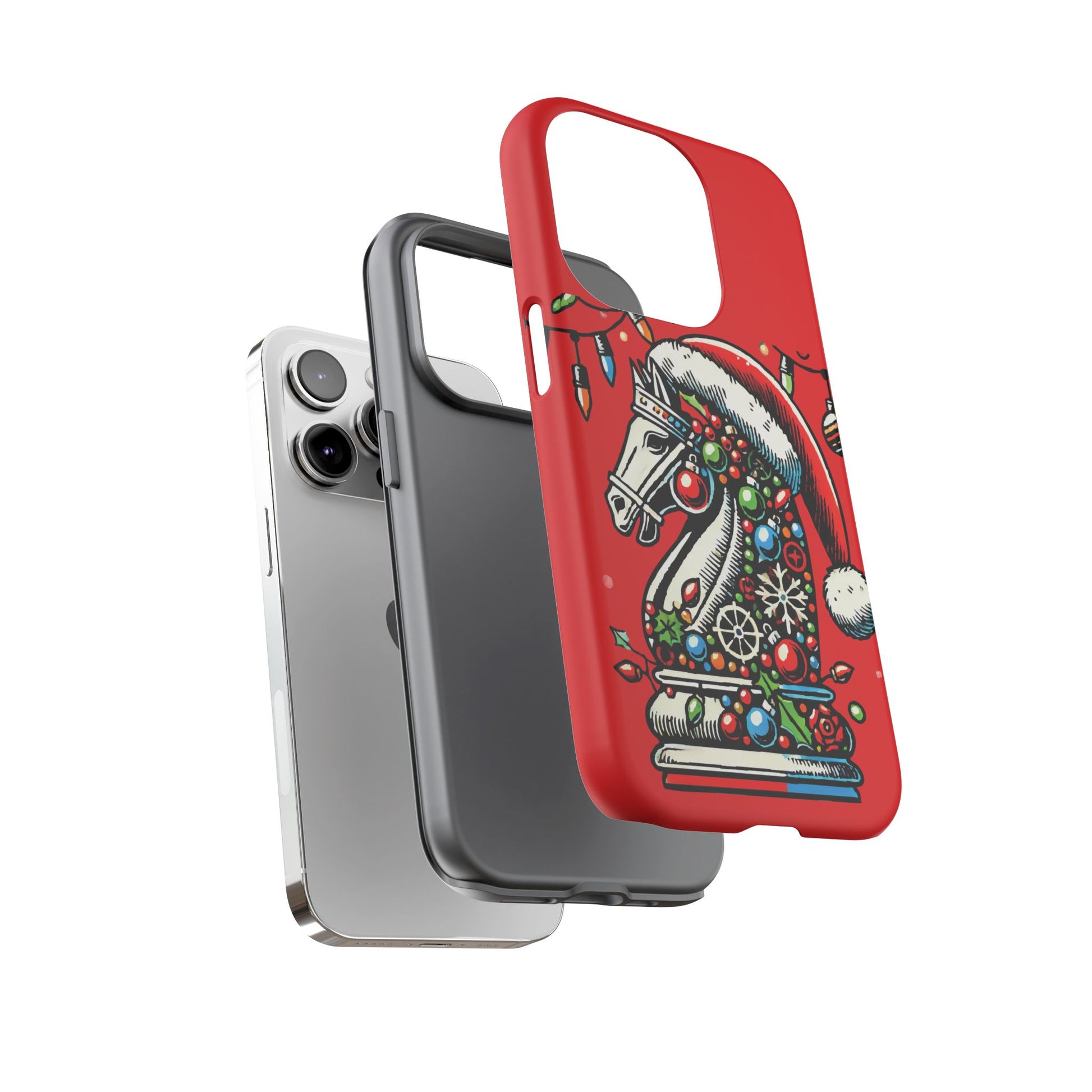 Funda Tough Navidad - Caballo Ajedrez Pop Art para iPhone, Samsung y Pixel   Phone Case