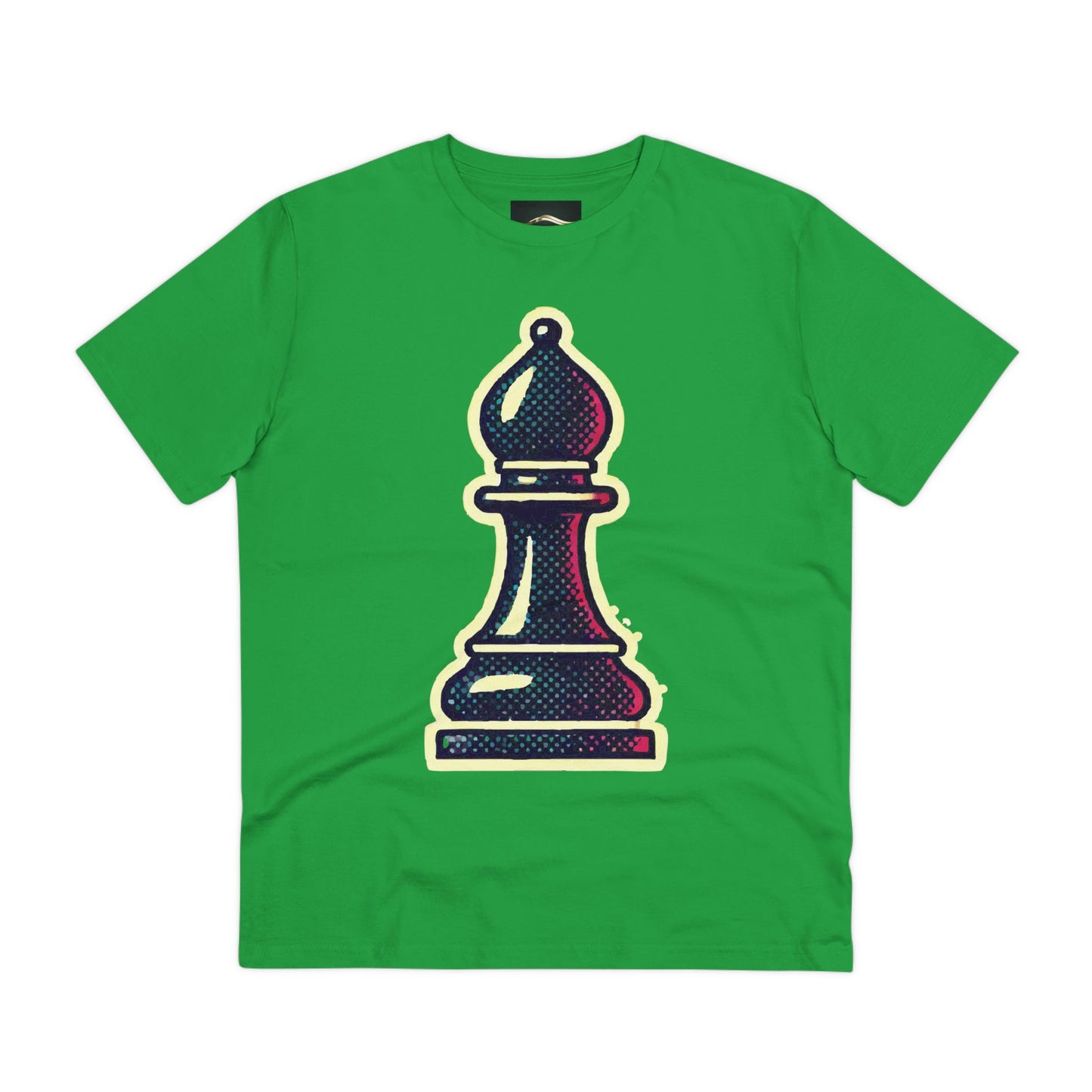 “Camiseta Unisex Alfil de Ajedrez – Algodón Orgánico y Diseño Pop Art”   T-Shirt  33.00 Fresh-Green-2XL