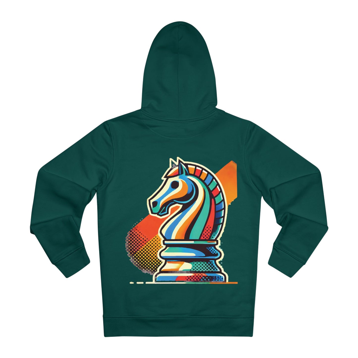 “Sudadera Unisex Caballo de Ajedrez Pop Art – Colección Esencial”   Hoodie  72.00 Glazed-Green-M