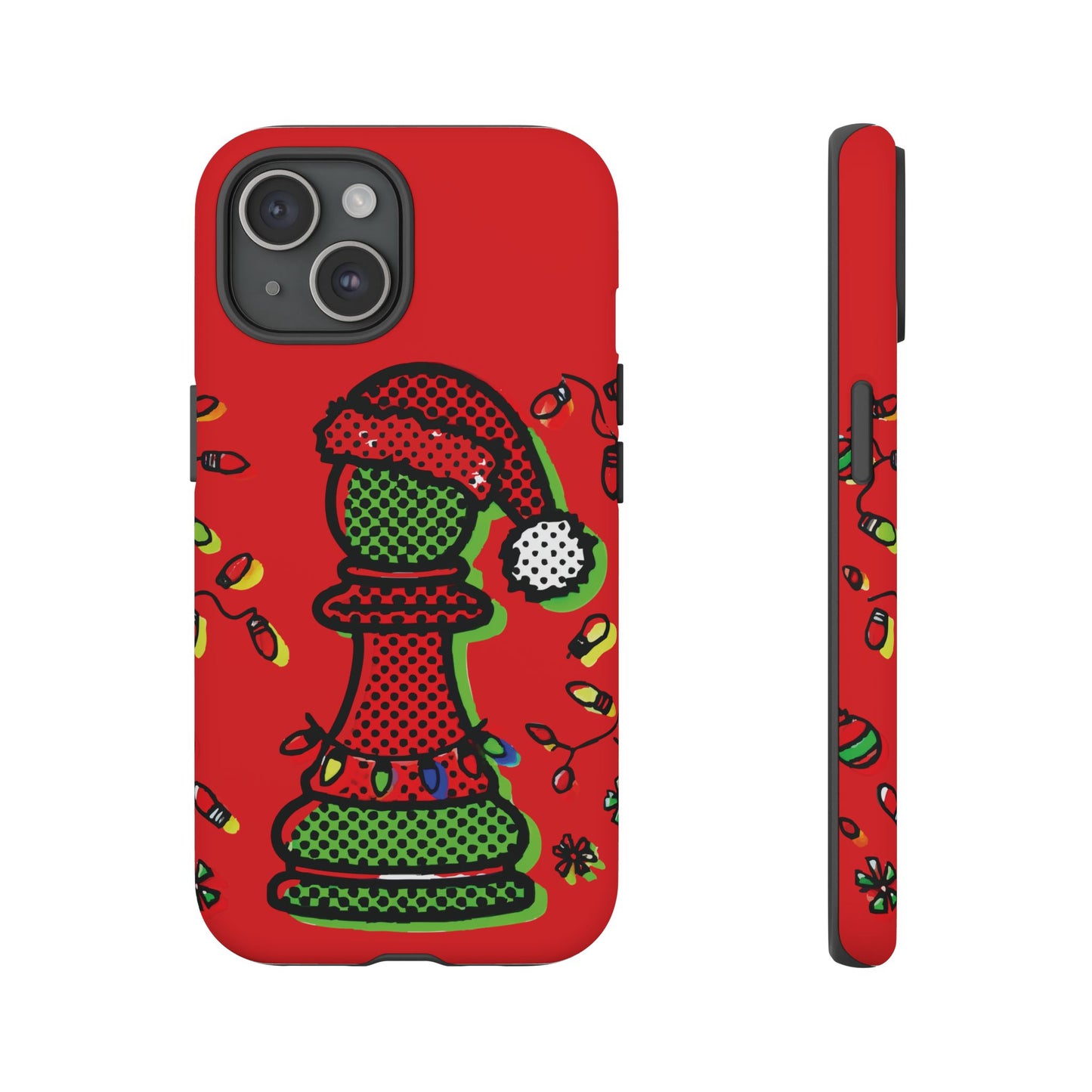 Funda Tough Peón de Ajedrez Navideño Pop Art – iPhone, Samsung y Pixel   Phone Case  24.00 iPhone-15-Matte