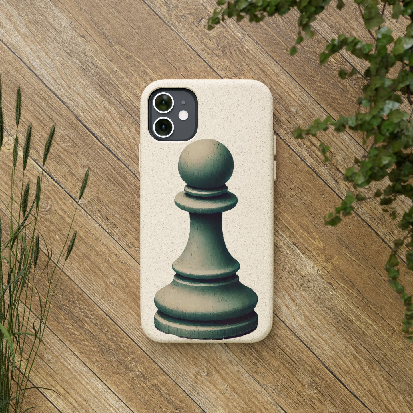 “Biodegradable Phone Case – Vintage Pawn Design, Eco-Friendly Choice”   Phone Case