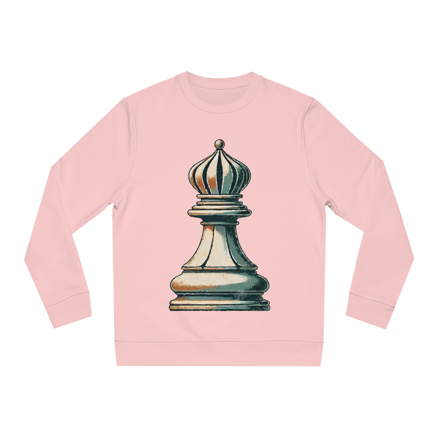 “Sudadera Unisex Alfil de Ajedrez – Algodón Orgánico y Estilo Retro”   Sweatshirt  72.00 Cotton-Pink-2XL