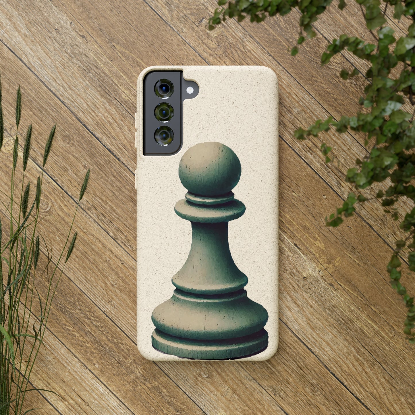 “Biodegradable Phone Case – Vintage Pawn Design, Eco-Friendly Choice”   Phone Case