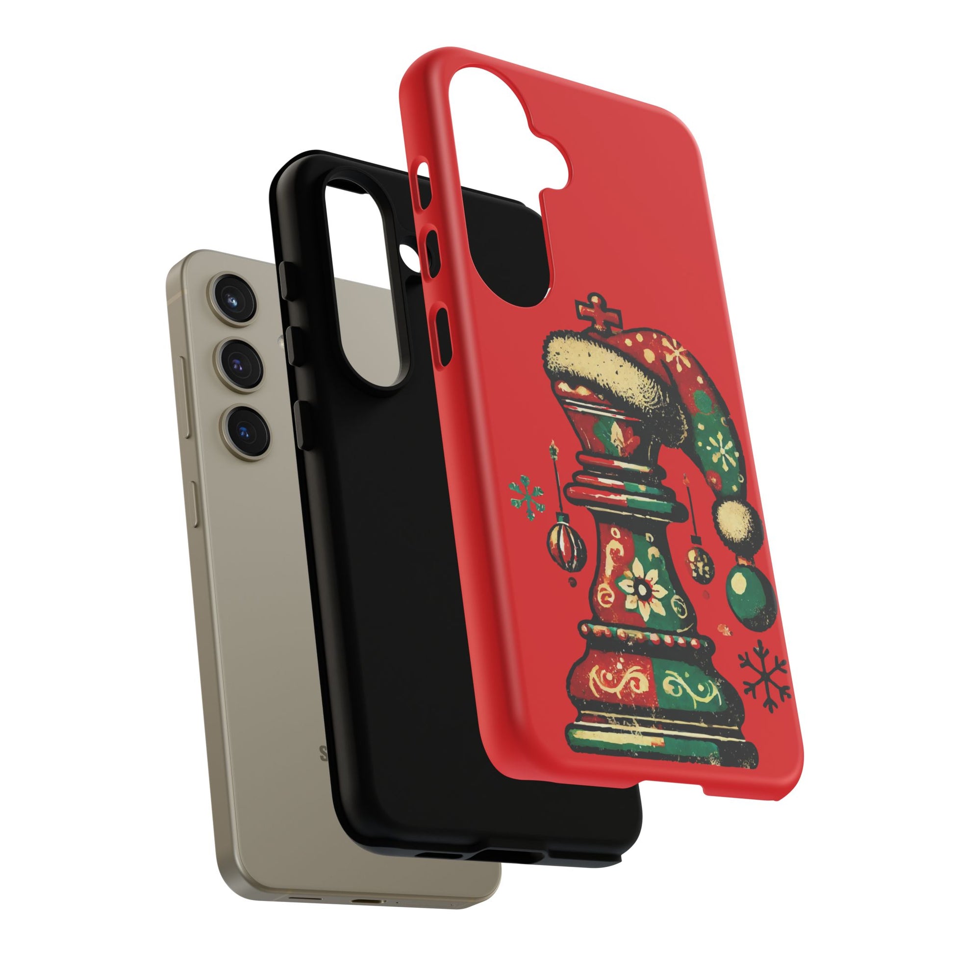 Funda Tough Case Rey Vintage – Protección y estilo navideño retro   Phone Case