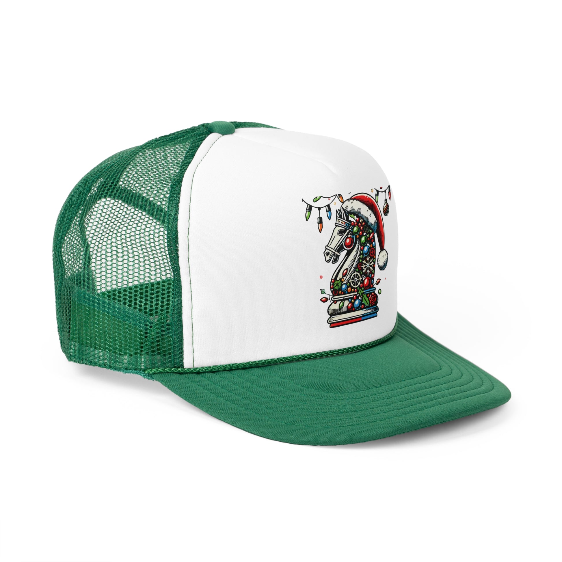 Gorra Trucker Caballo de Ajedrez en Estilo Pop Art Navideño   Hats