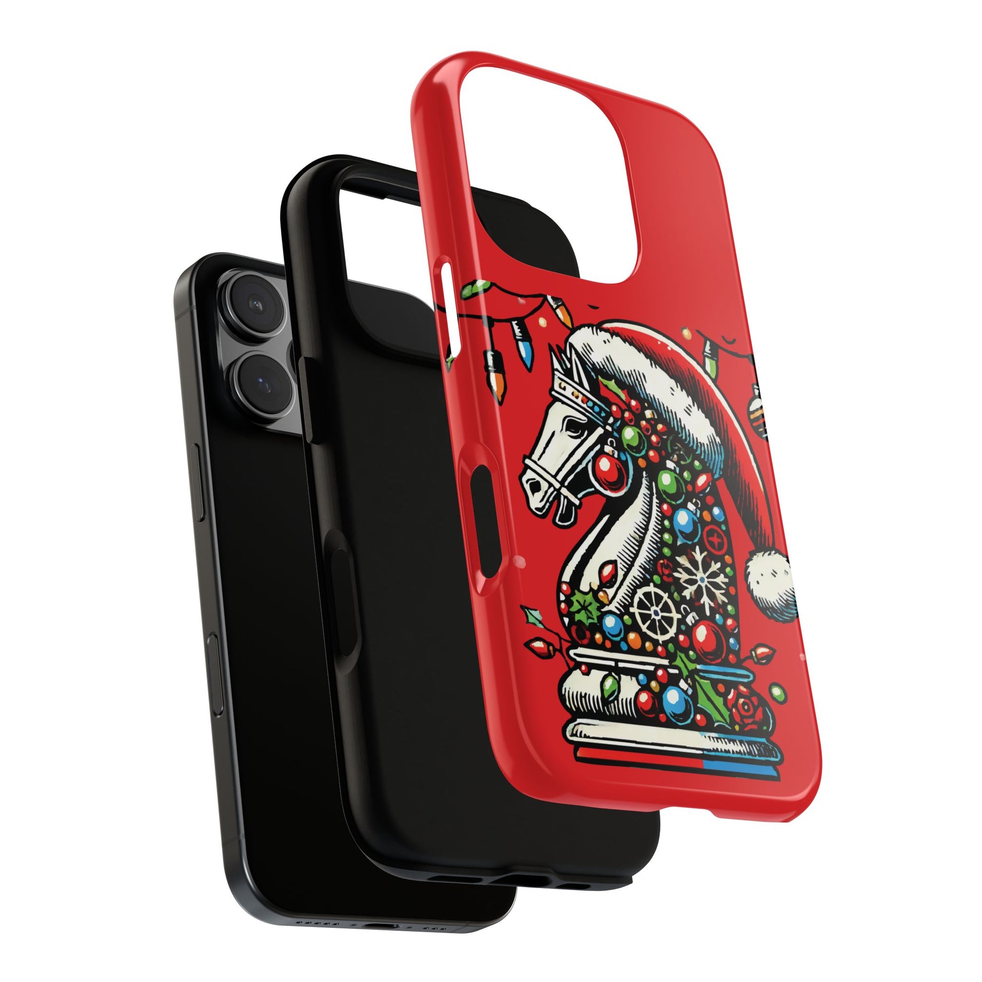 Funda Tough Navidad - Caballo Ajedrez Pop Art para iPhone, Samsung y Pixel   Phone Case