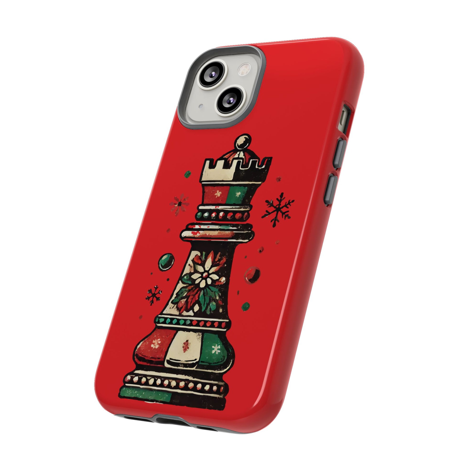 Funda Protectora para Móvil con Diseño de Torre de Ajedrez Vintage Navideño   Phone Case