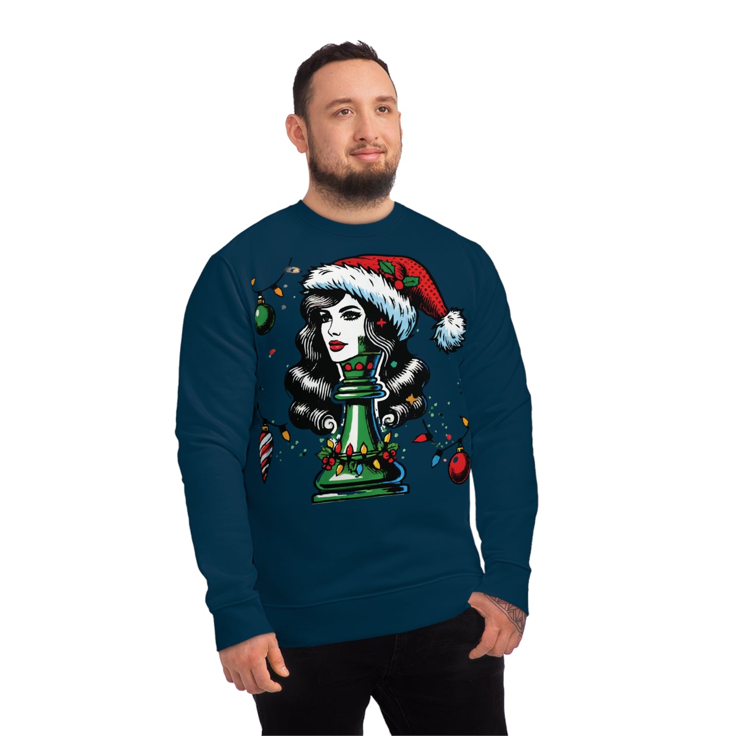 Sudadera Unisex Changer - Diseño Reina en Pop Art Estilo Navideño   Sweatshirt