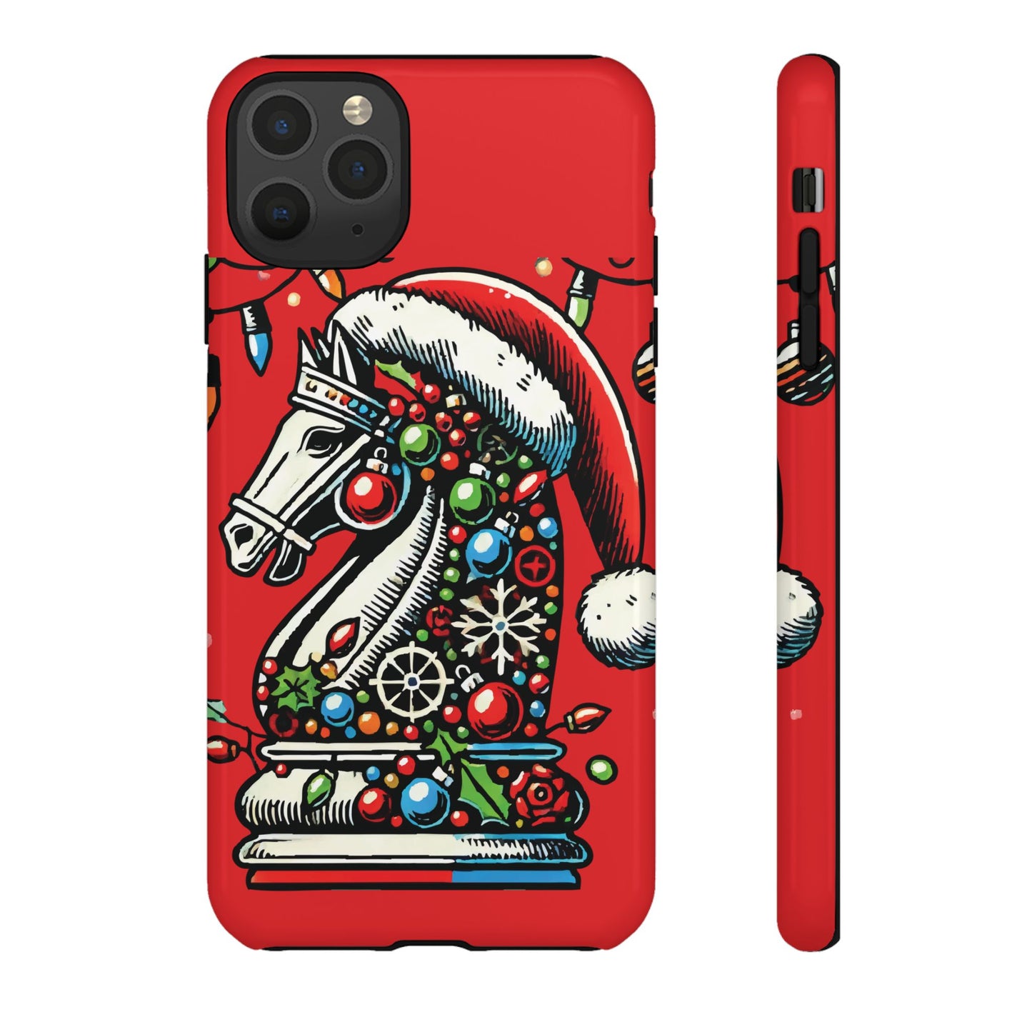 Funda Tough Navidad - Caballo Ajedrez Pop Art para iPhone, Samsung y Pixel   Phone Case