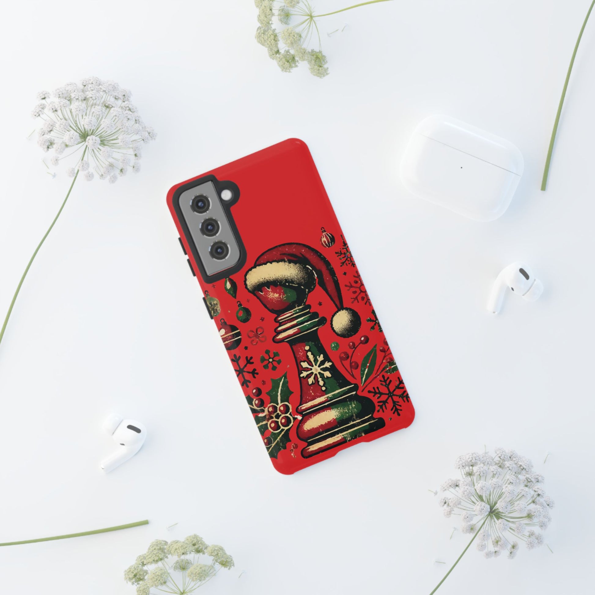 Fundas Tough para Móvil - Alfil Vintage Navideño, Doble Protección   Phone Case