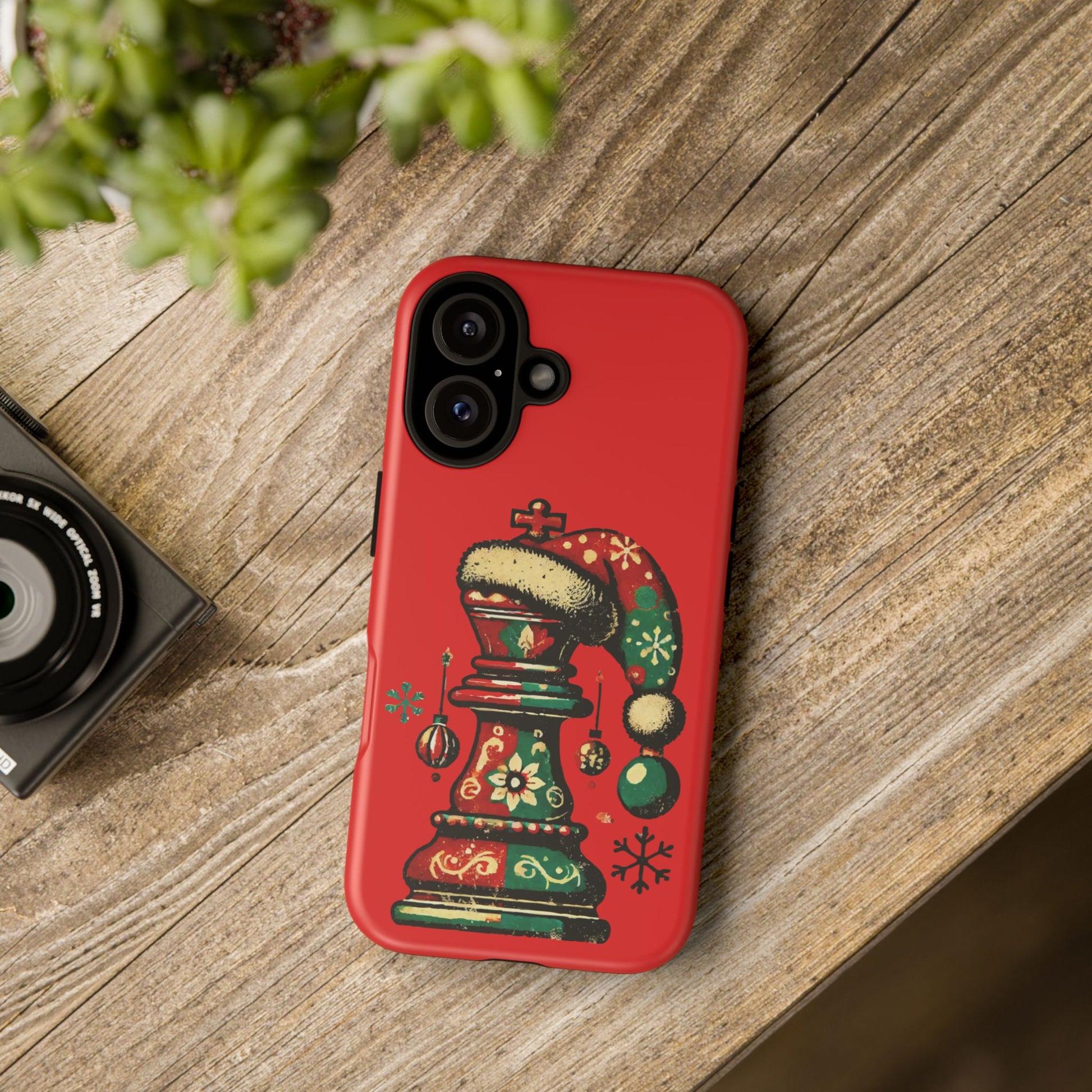 Funda Tough Case Rey Vintage – Protección y estilo navideño retro   Phone Case