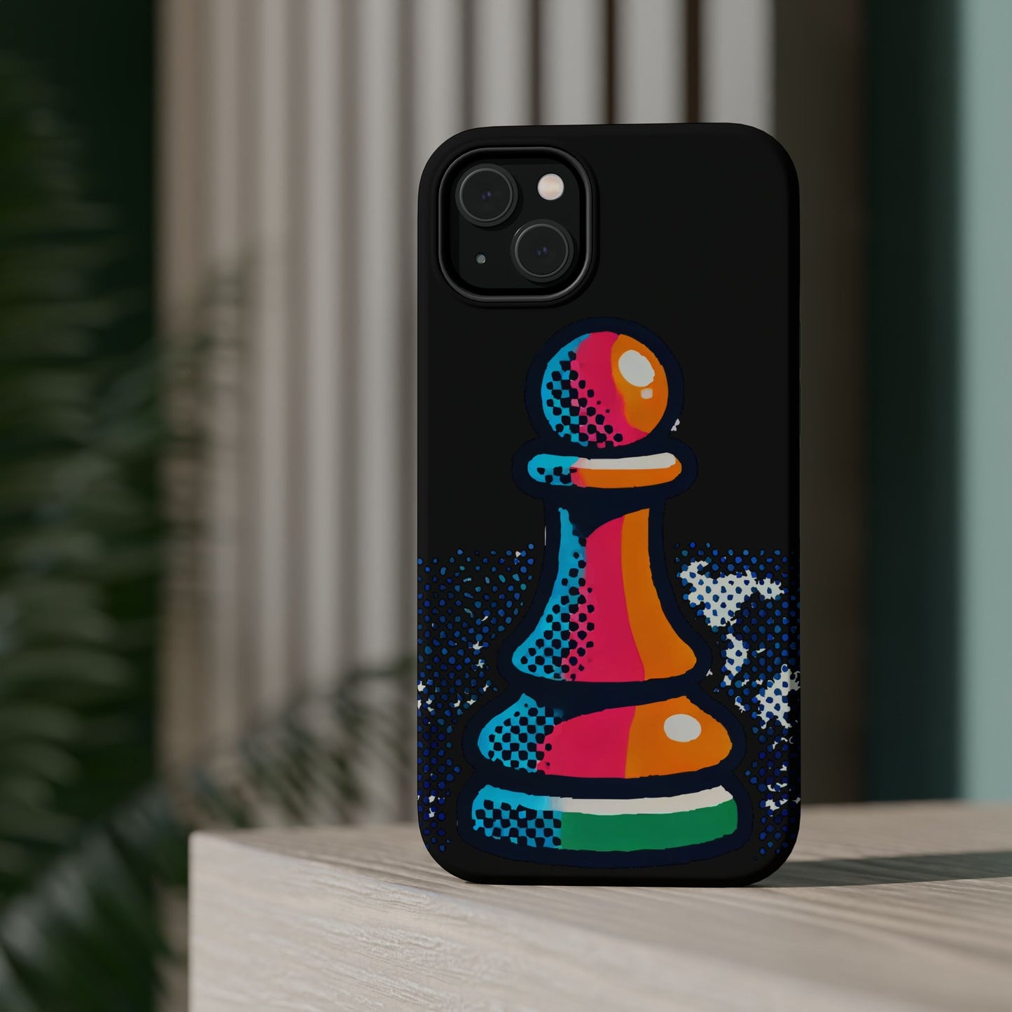 “Funda Magnética Peón de Ajedrez – Protección Robusta y Arte Abstracto”   Phone Case