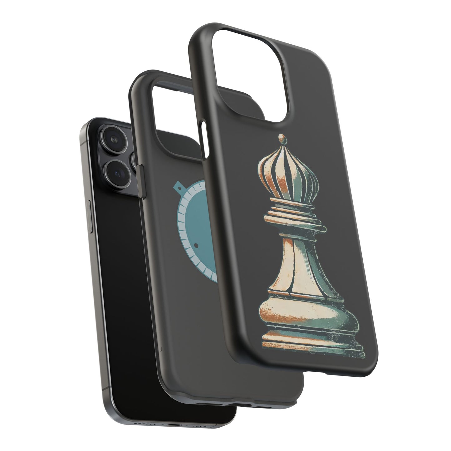 “Funda Magnética Alfil de Ajedrez – Protección Premium y Estilo Vintage   Phone Case