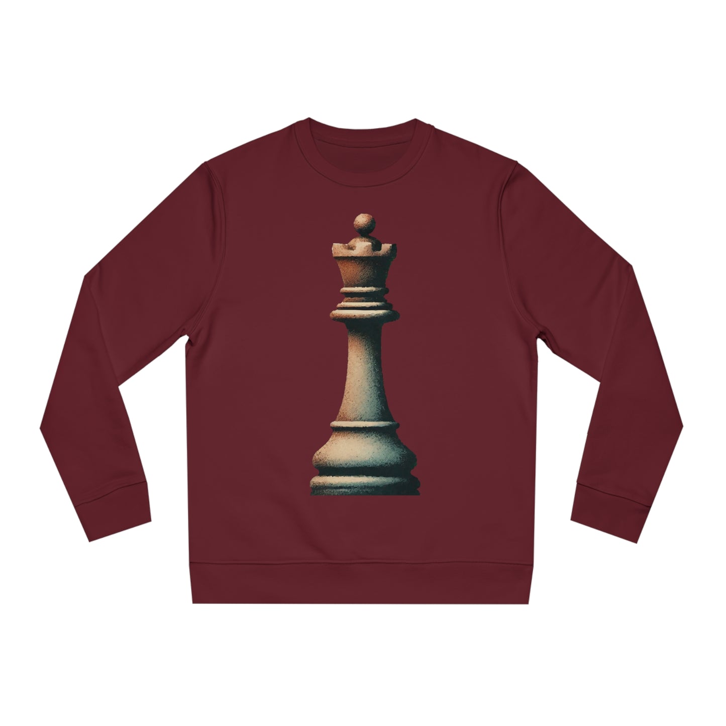 “Unisex Changer Sweatshirt – Vintage Rook Design, Organic Cotton Blend”   Sweatshirt  72.00 Burgundy-2XL