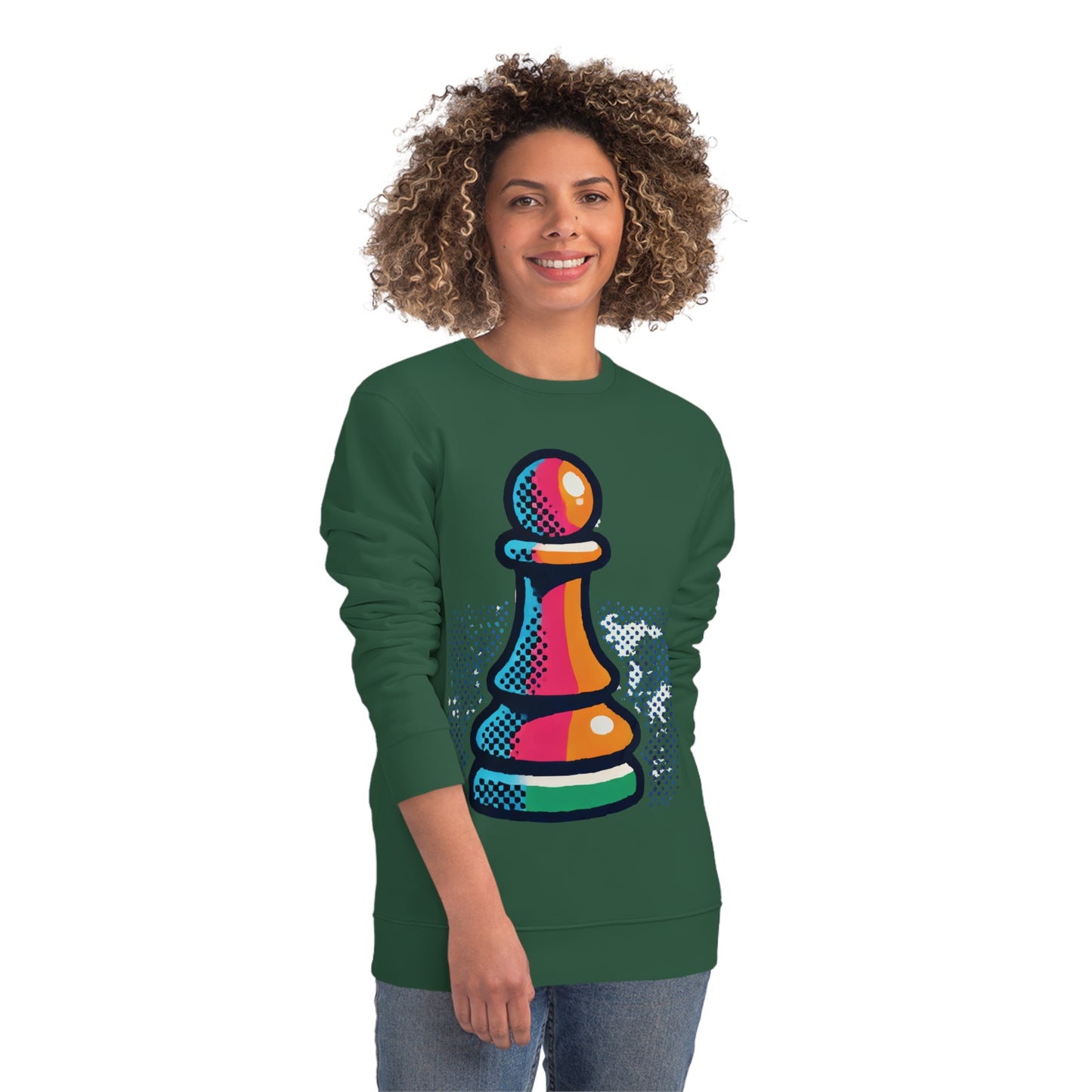 “Sudadera Unisex Peón de Ajedrez – Algodón Orgánico y Arte Moderno”   Sweatshirt