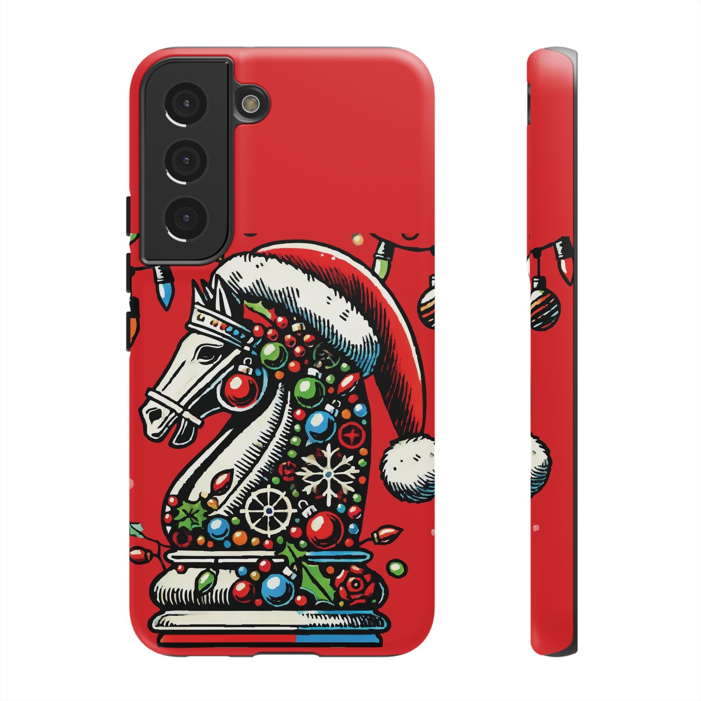 Funda Tough Navidad - Caballo Ajedrez Pop Art para iPhone, Samsung y Pixel   Phone Case