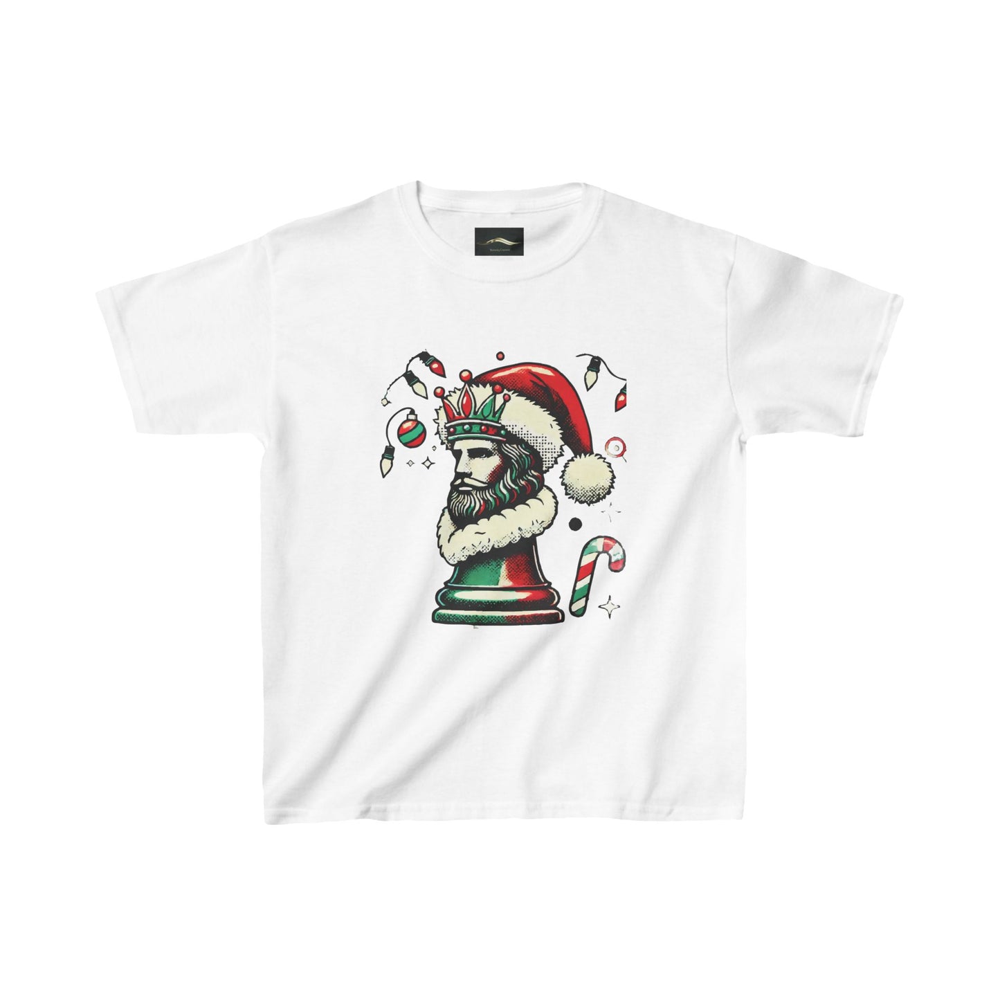 Camiseta Infantil Heavy Cotton™ Navidad Pop Art - Comodidad y Durabilidad   Kids clothes  27.00 XL-White