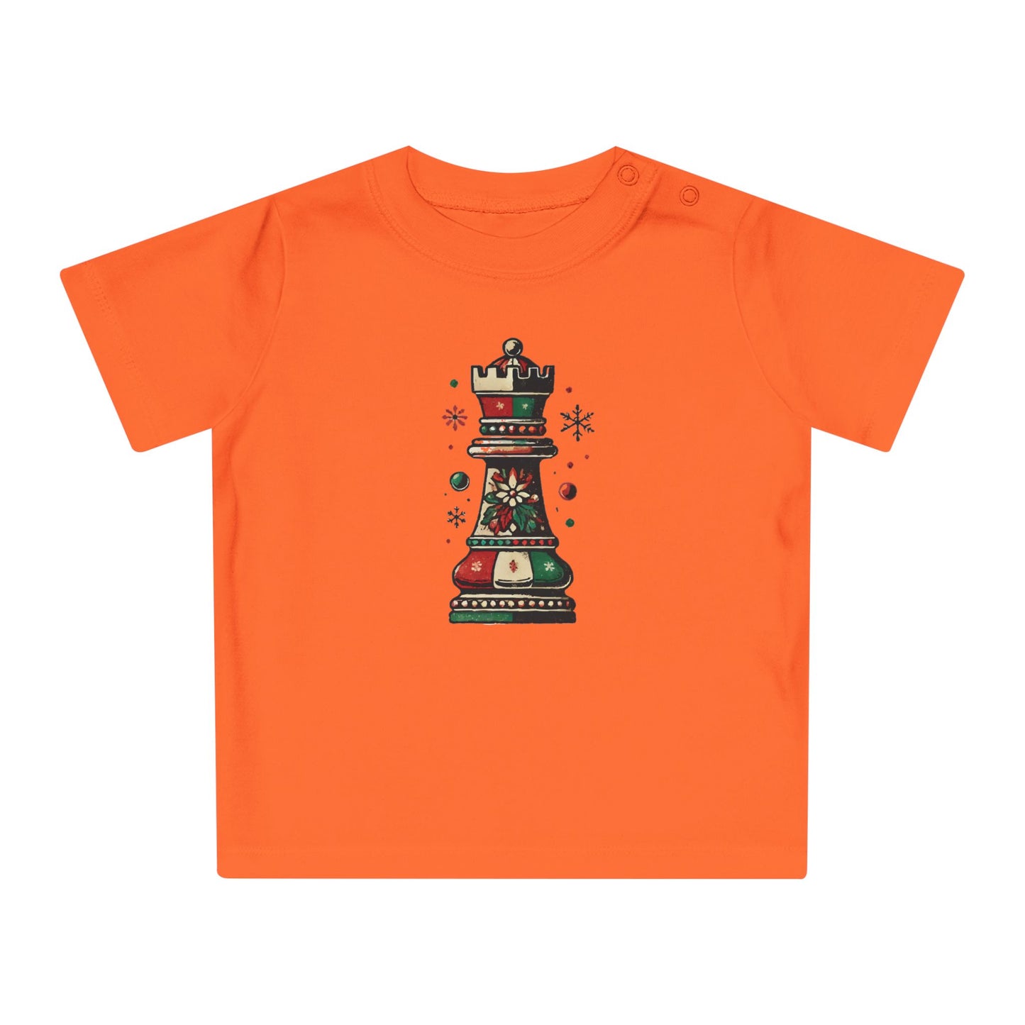 Camiseta de Bebé con Diseño de Torre de Ajedrez Vintage Navideño Printify  Kids clothes