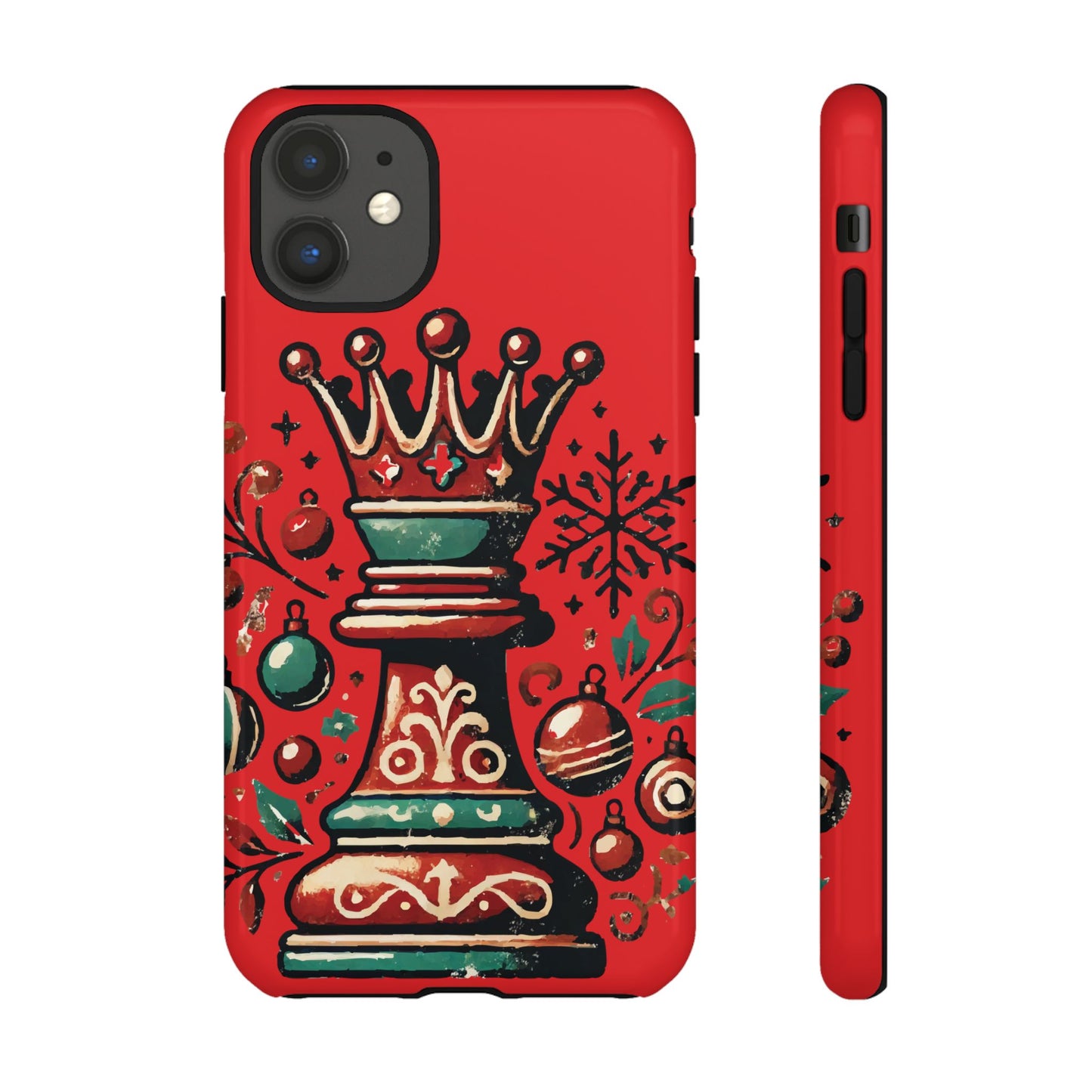 Funda Tough Case Reina Ajedrez Vintage Navideño – Protección y Estilo   Phone Case  24.00 iPhone-11-Glossy