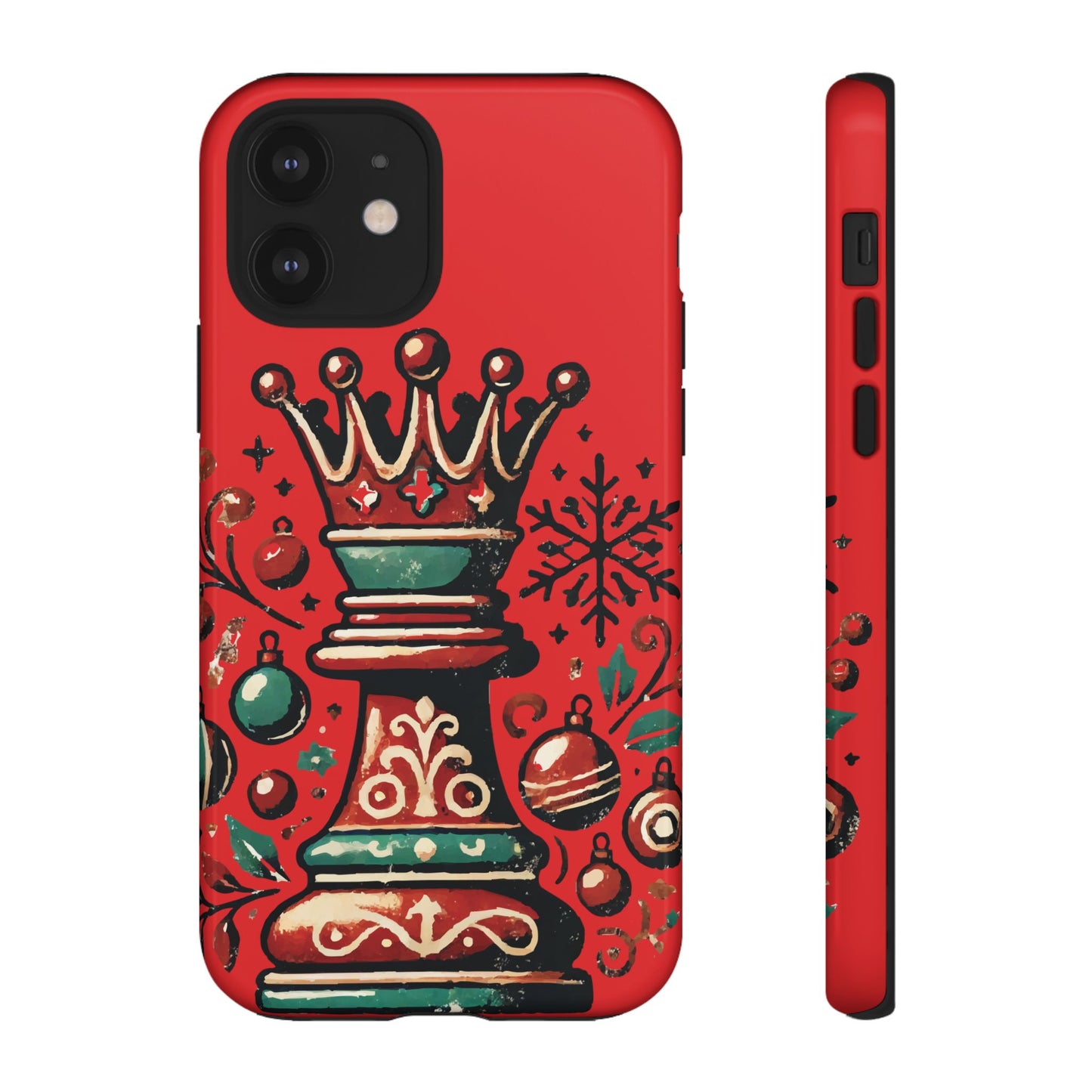 Funda Tough Case Reina Ajedrez Vintage Navideño – Protección y Estilo   Phone Case  24.00 iPhone-12-Glossy