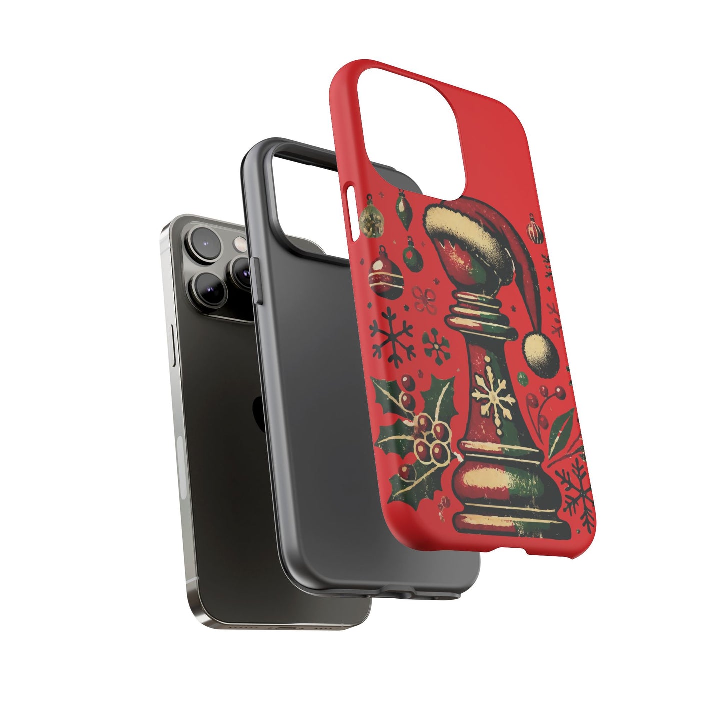 Fundas Tough para Móvil - Alfil Vintage Navideño, Doble Protección   Phone Case