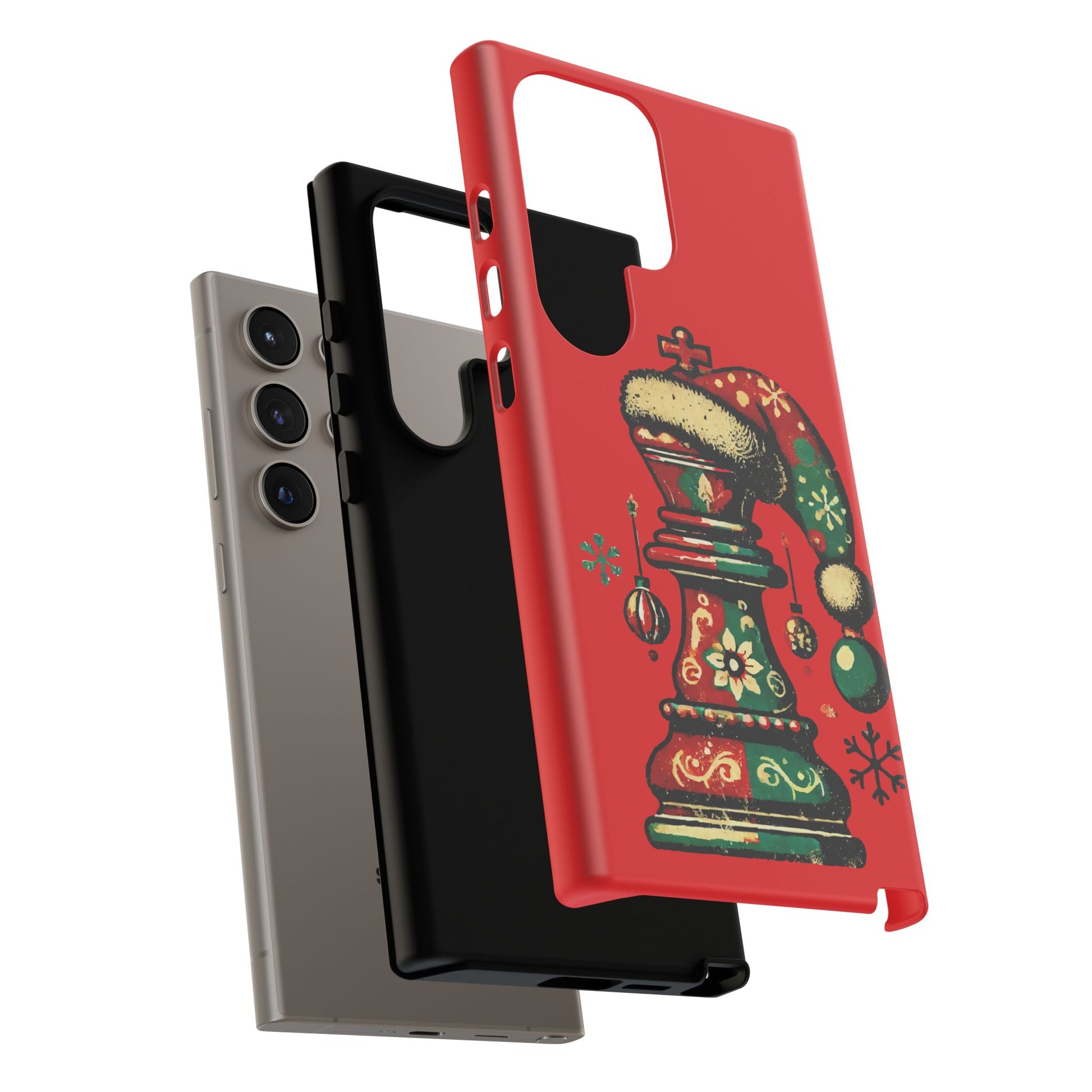 Funda Tough Case Rey Vintage – Protección y estilo navideño retro   Phone Case