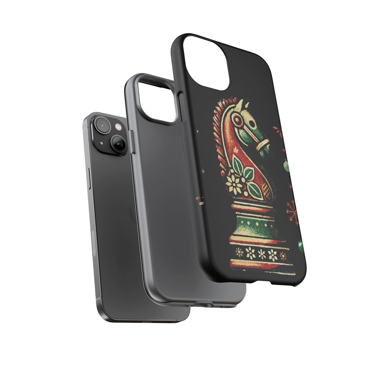 Funda Tough Case Vintage Caballo de Ajedrez – Estilo Navideño   Phone Case