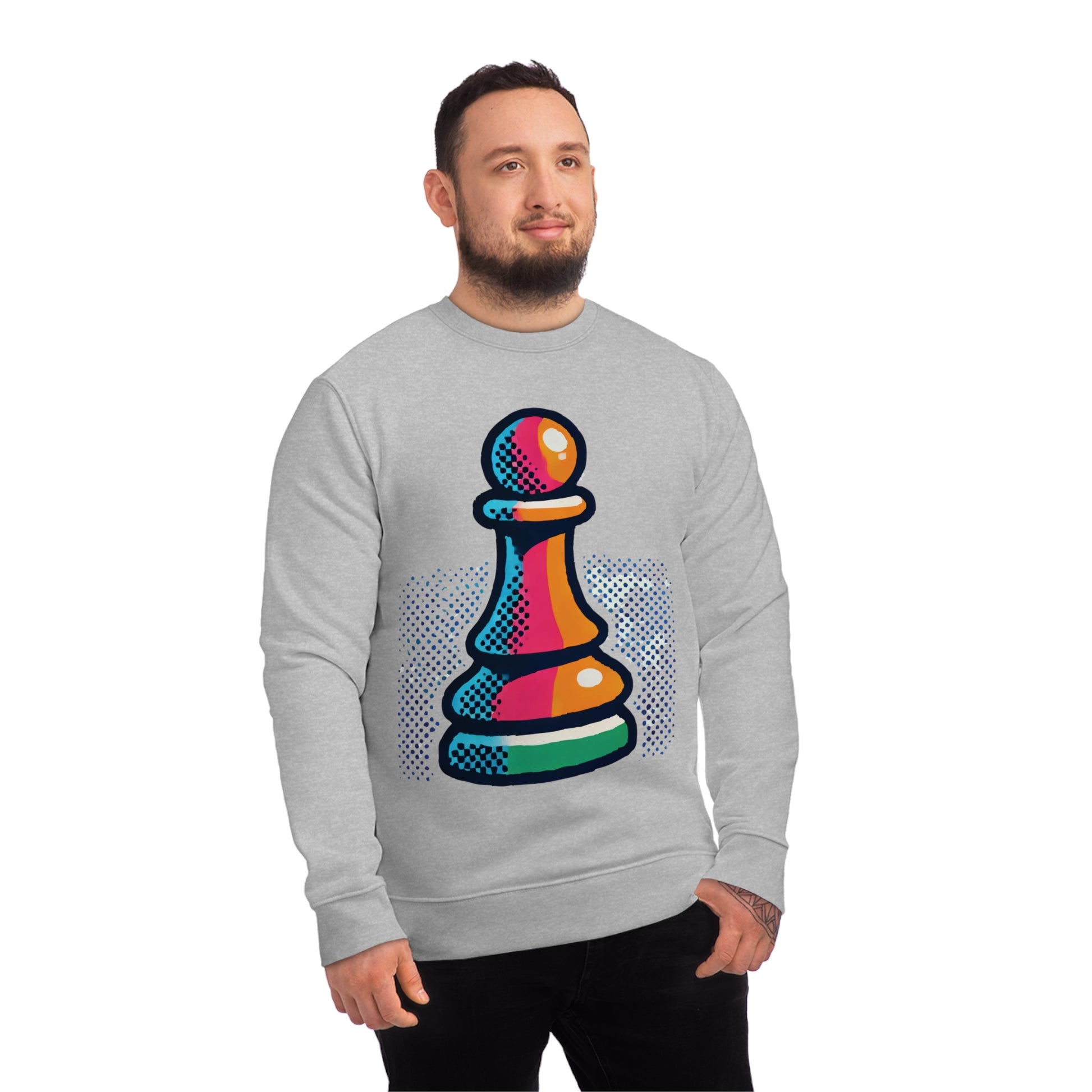 “Sudadera Unisex Peón de Ajedrez – Algodón Orgánico y Arte Moderno”   Sweatshirt