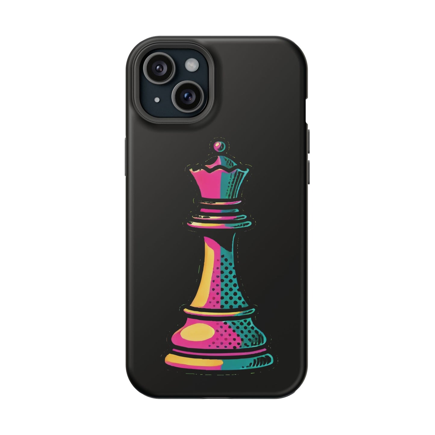 “Funda Magnética Reina de Ajedrez – Protección Doble Capa y Pop Art”   Phone Case  27.00 iPhone-15-Plus-Matte