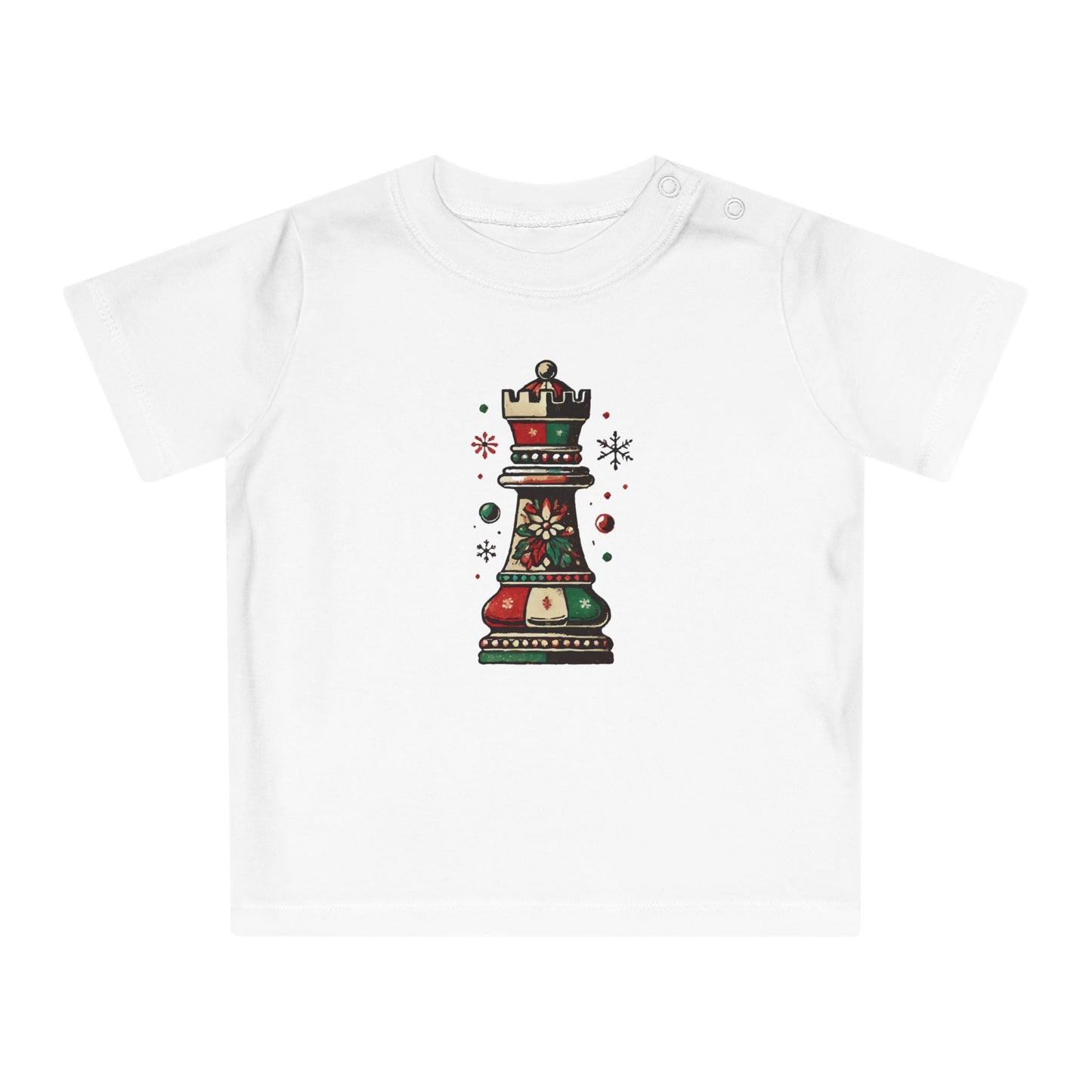 Camiseta de Bebé con Diseño de Torre de Ajedrez Vintage Navideño Printify  Kids clothes