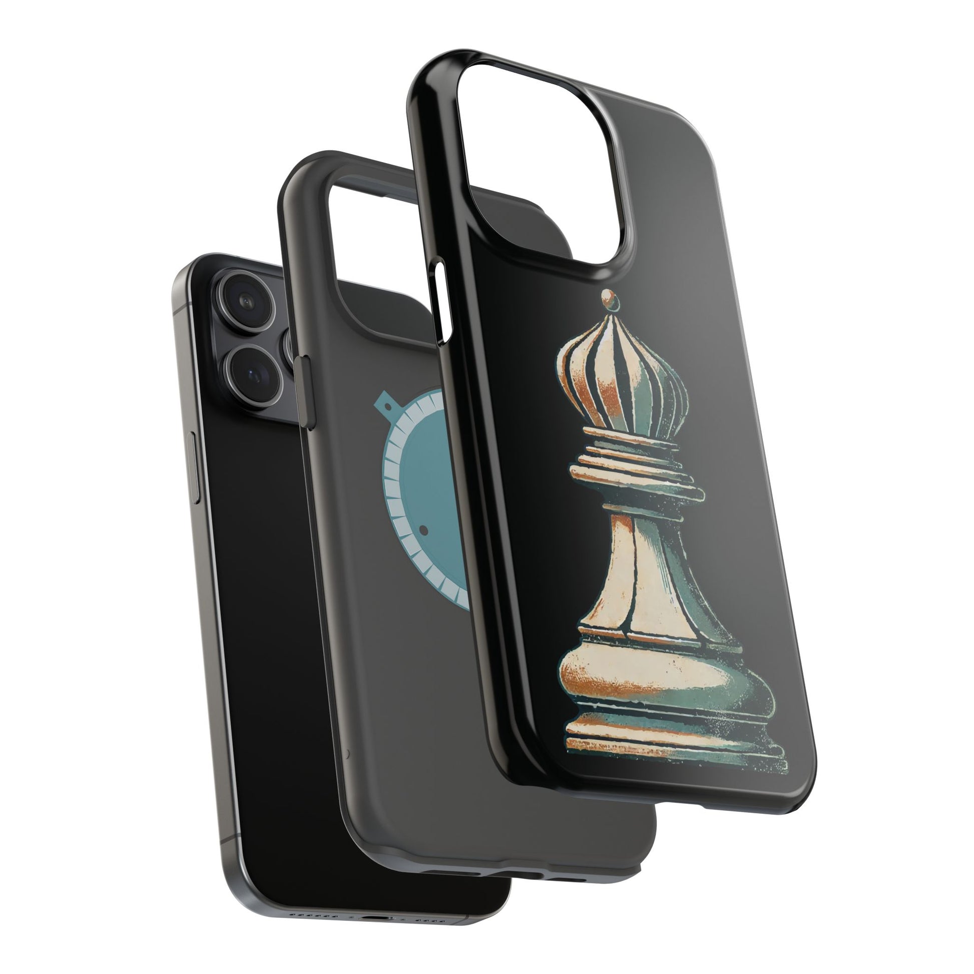 “Funda Magnética Alfil de Ajedrez – Protección Premium y Estilo Vintage   Phone Case