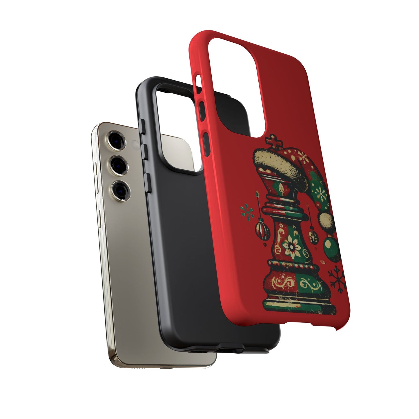 Funda Tough Case Rey Vintage – Protección y estilo navideño retro   Phone Case