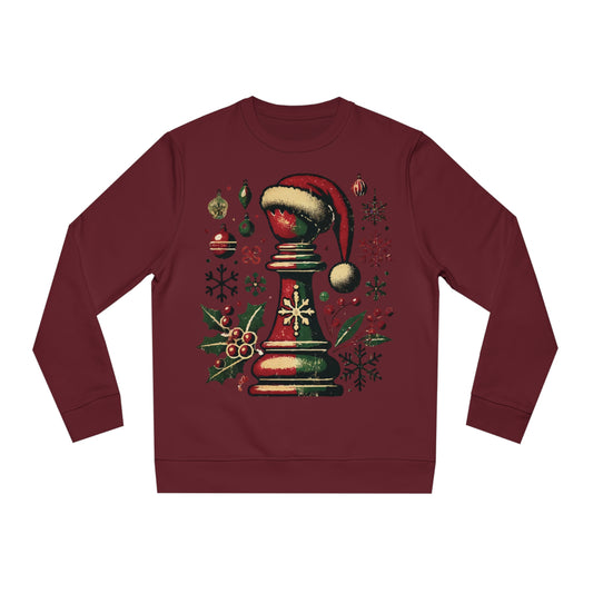 Sudadera Unisex Changer - Alfil Vintage Navideño, Elegancia y Comodidad   Sweatshirt  63.00 Burgundy-2XL